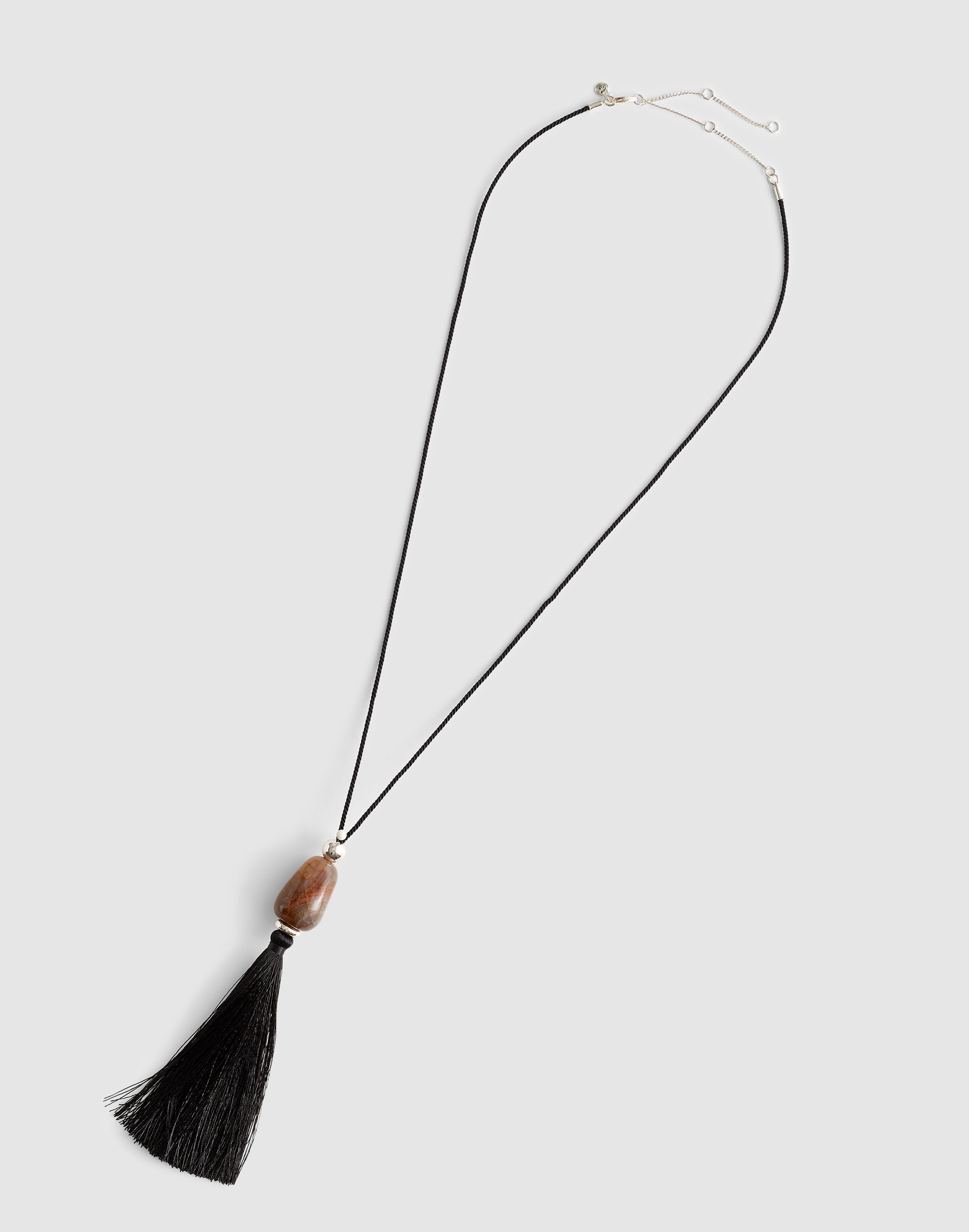 Semiprecious Tassel Long Necklace