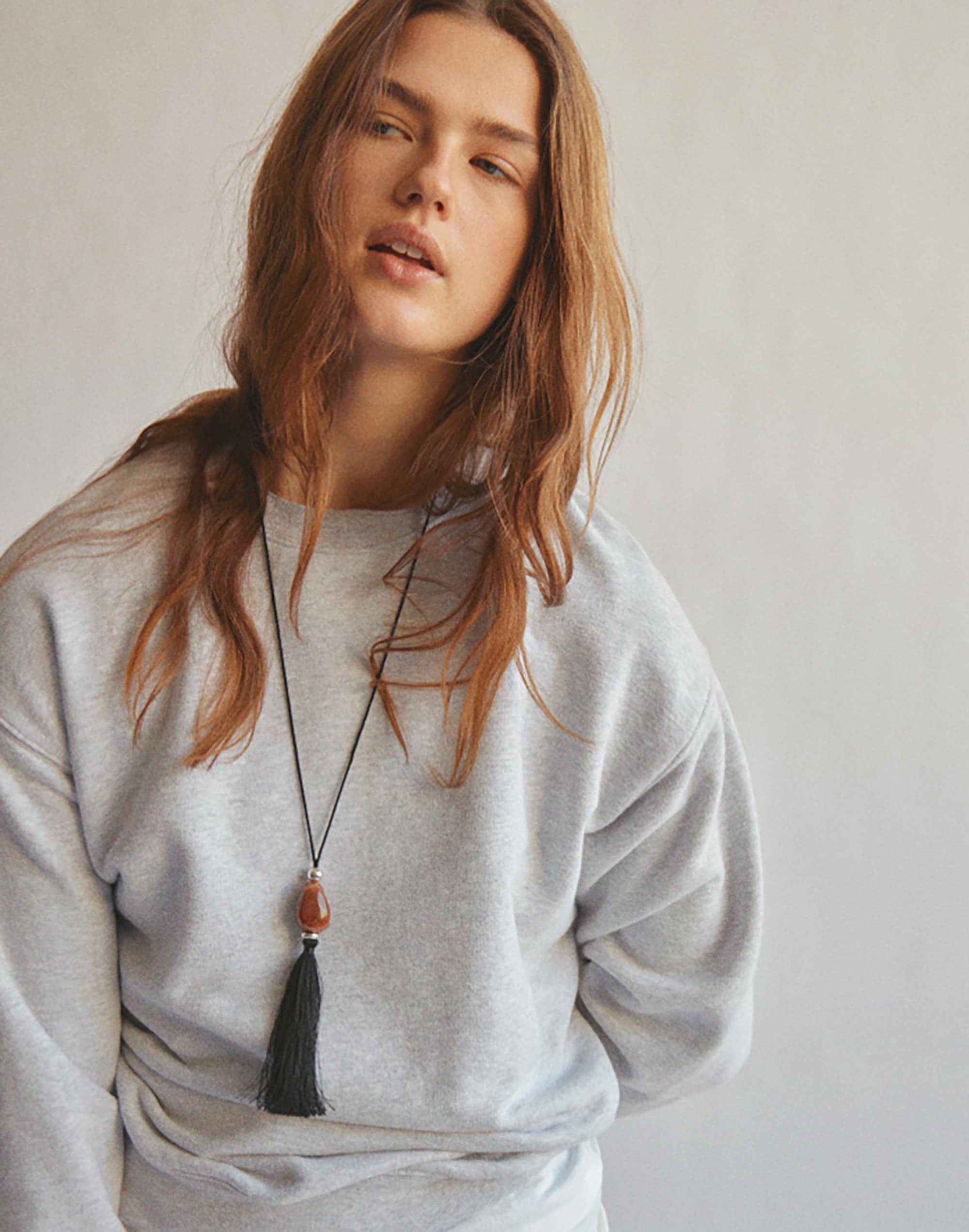 Semiprecious Tassel Long Necklace