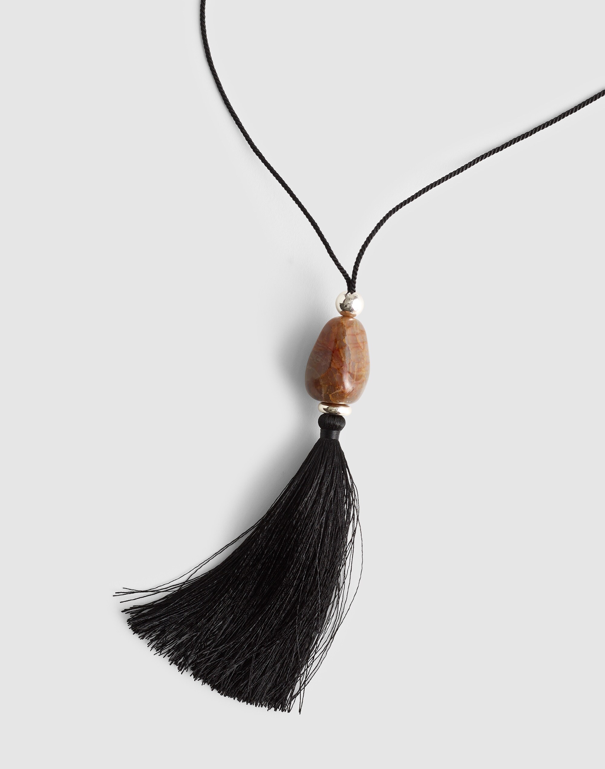 Semiprecious Tassel Long Necklace