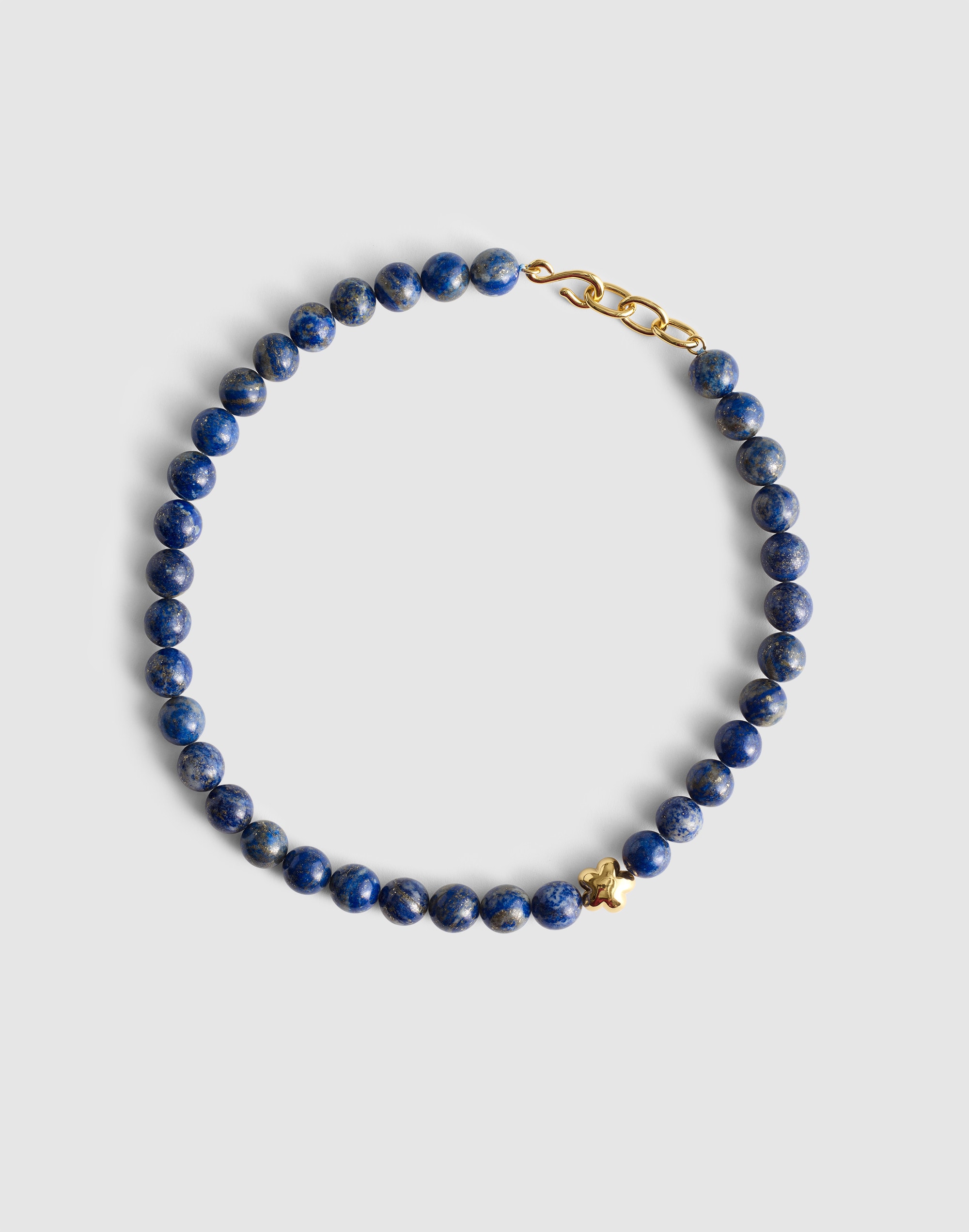 Semiprecious Charm Beaded Choker Necklace