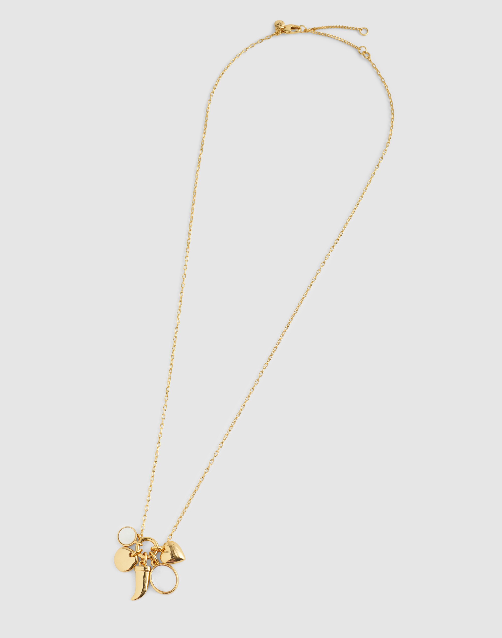 Mother-of-Pearl Charm Chain Necklace