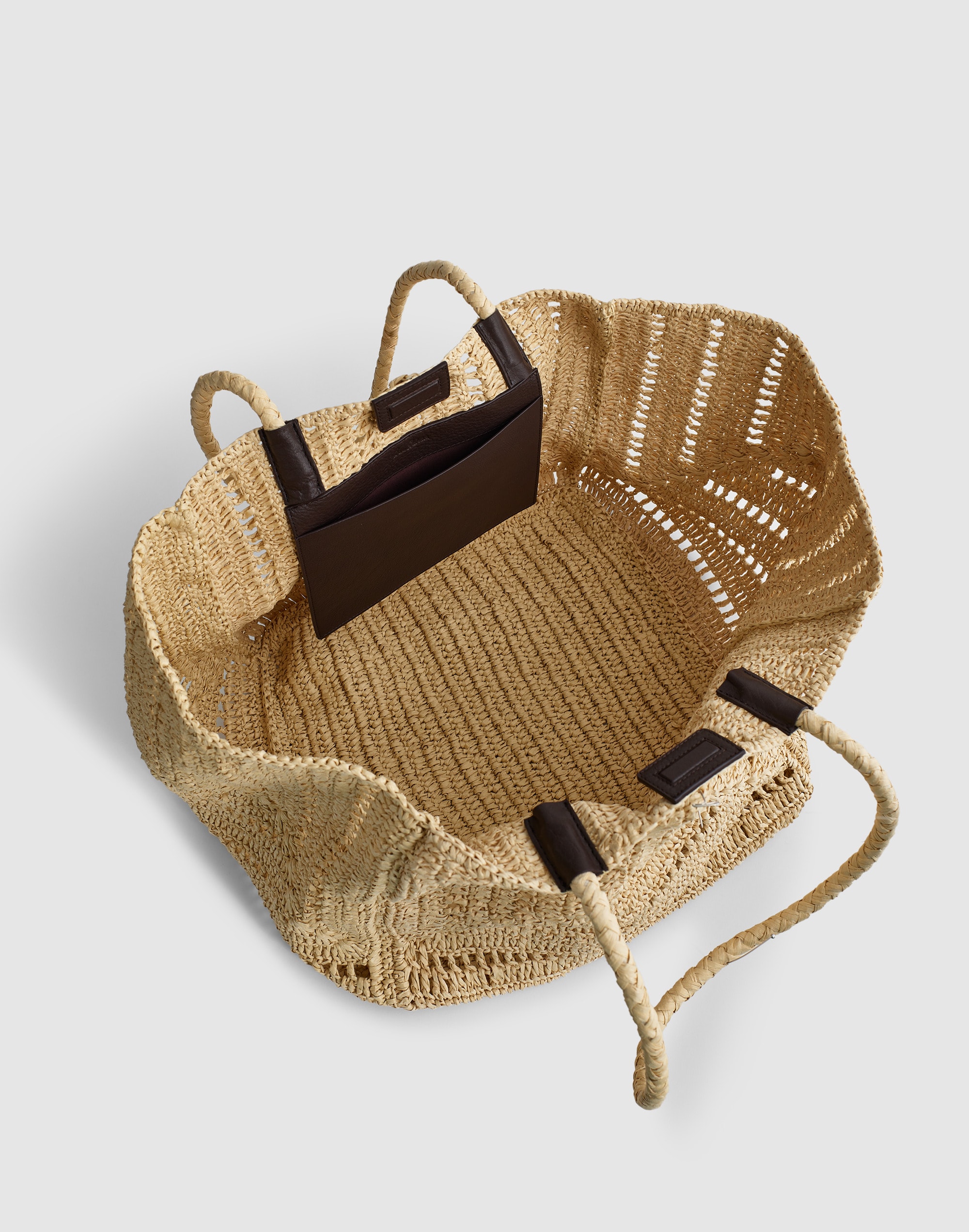 The Shopper Tote in Eyelet Raffia