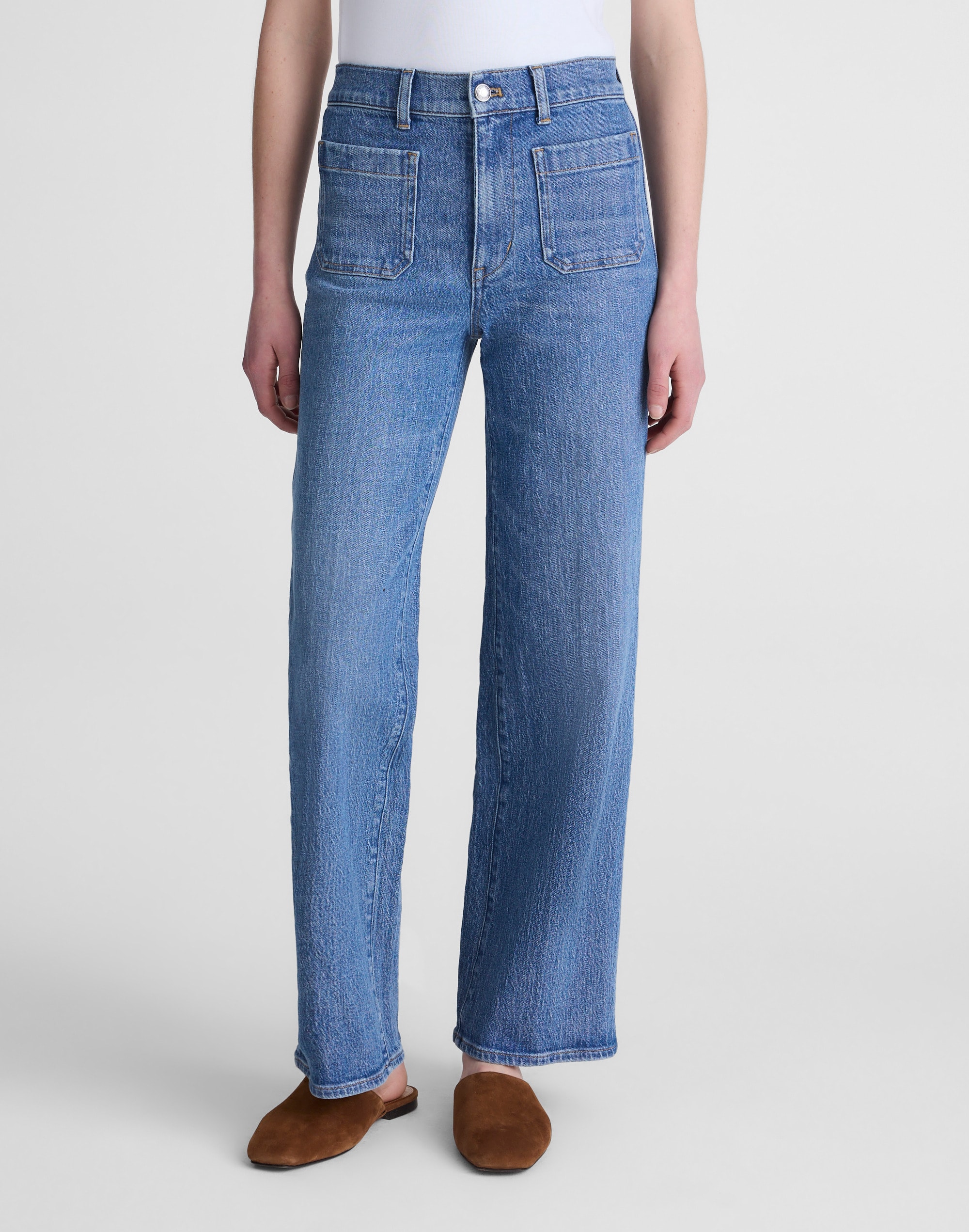 The Emmett Wide-Leg Full Length Jean: Patch Pocket Edition