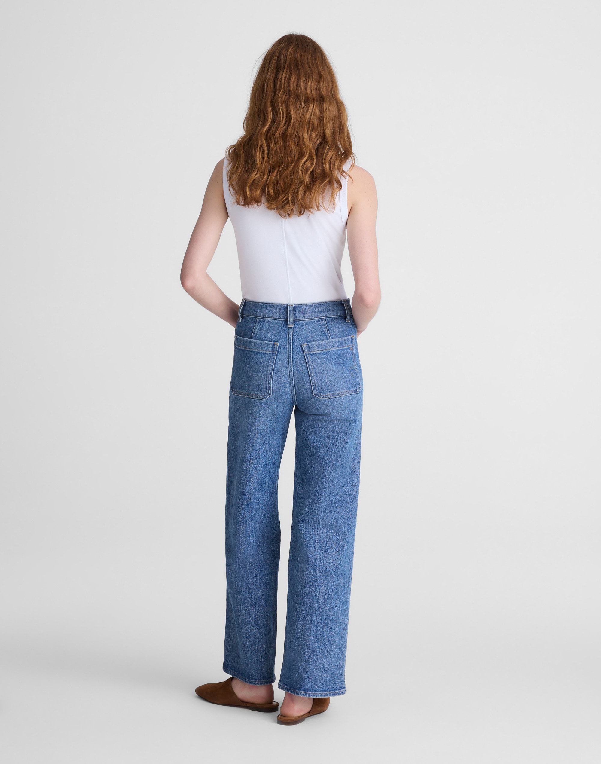The Emmett Wide-Leg Full Length Jean: Patch Pocket Edition