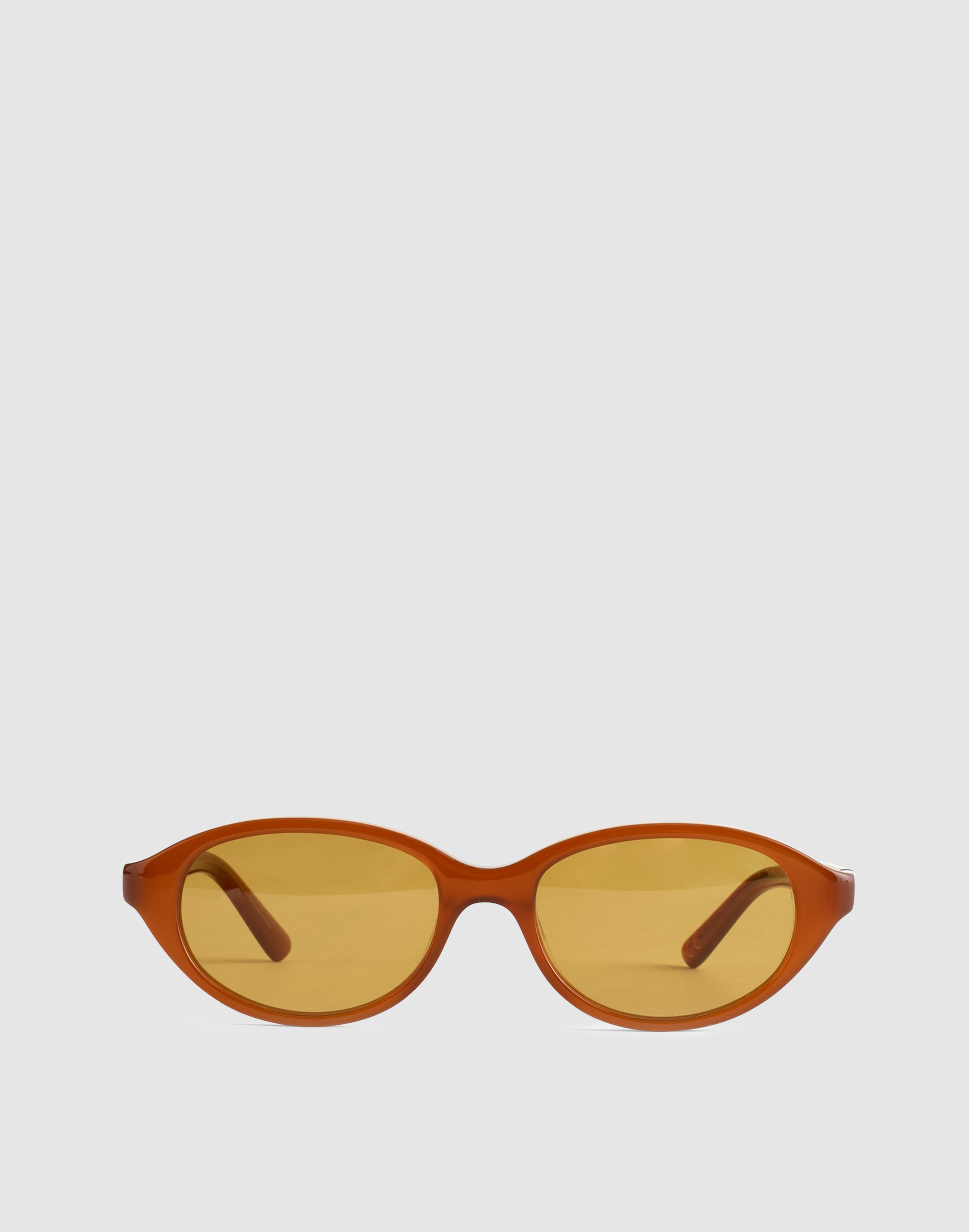 Madewell The Solina Oval Sunglasses In Brown