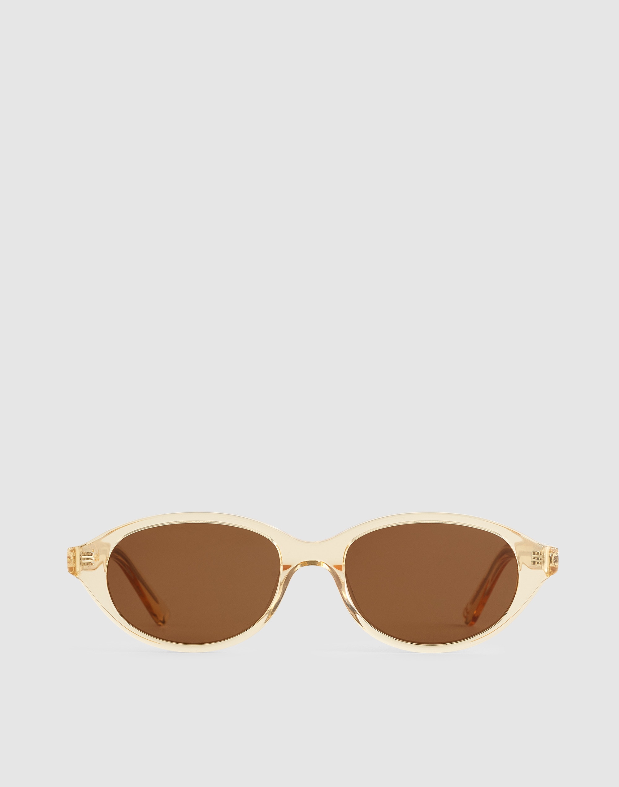 Madewell The Solina Oval Sunglasses In Brown