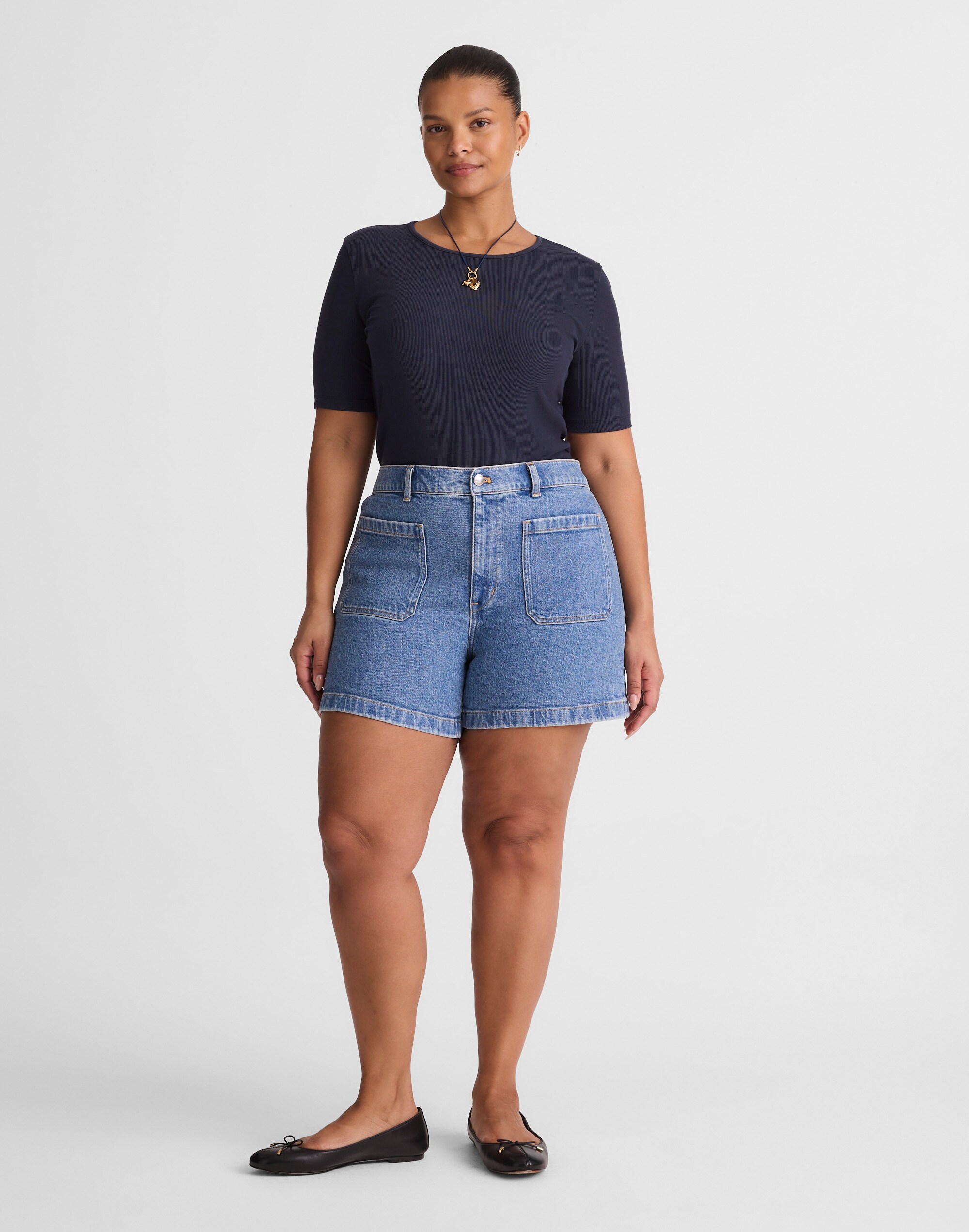 The Plus Emmy Denim Short
