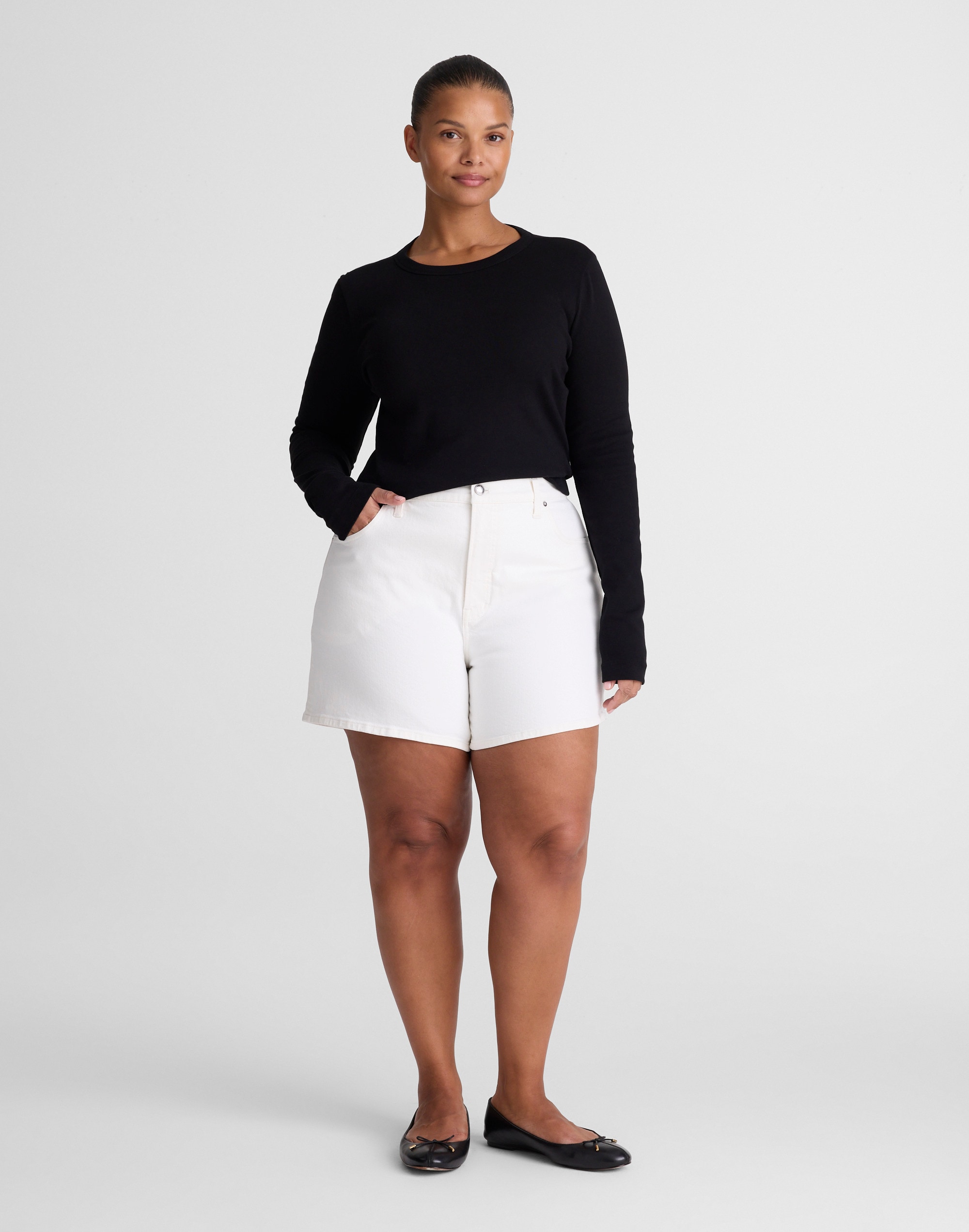 Madewell The Plus Perfect Vintage Mid-length Short In White