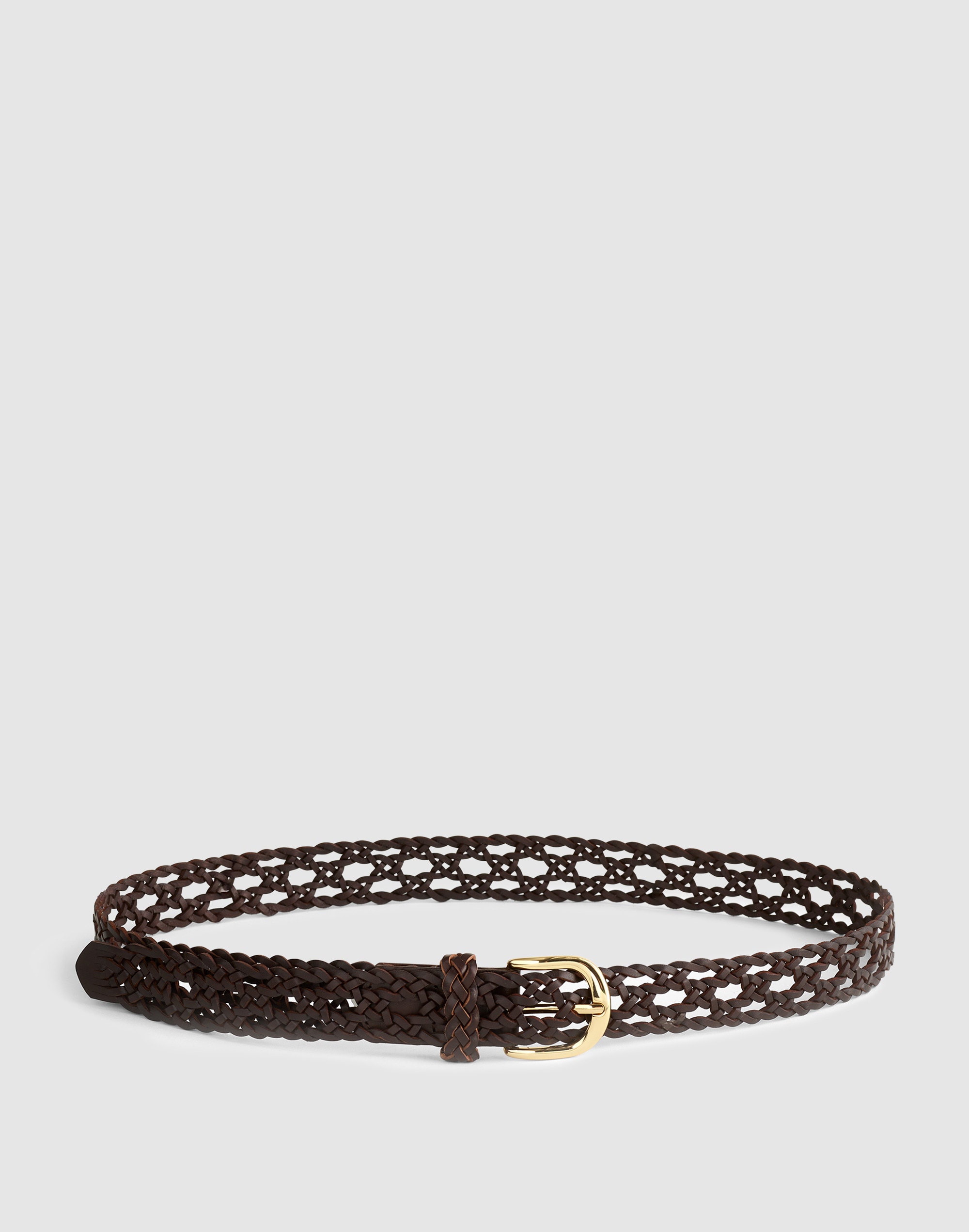 Madewell Open-weave Wide Belt In Brown