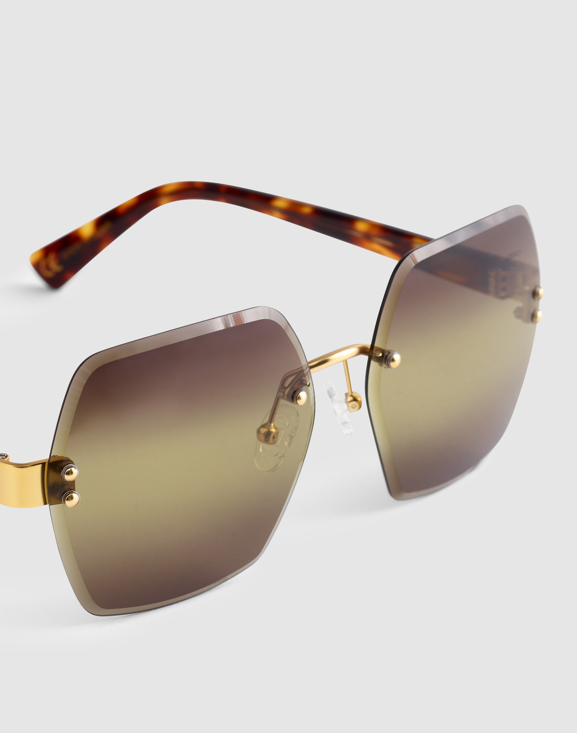 The Weekender Oversized Rimless Sunglasses