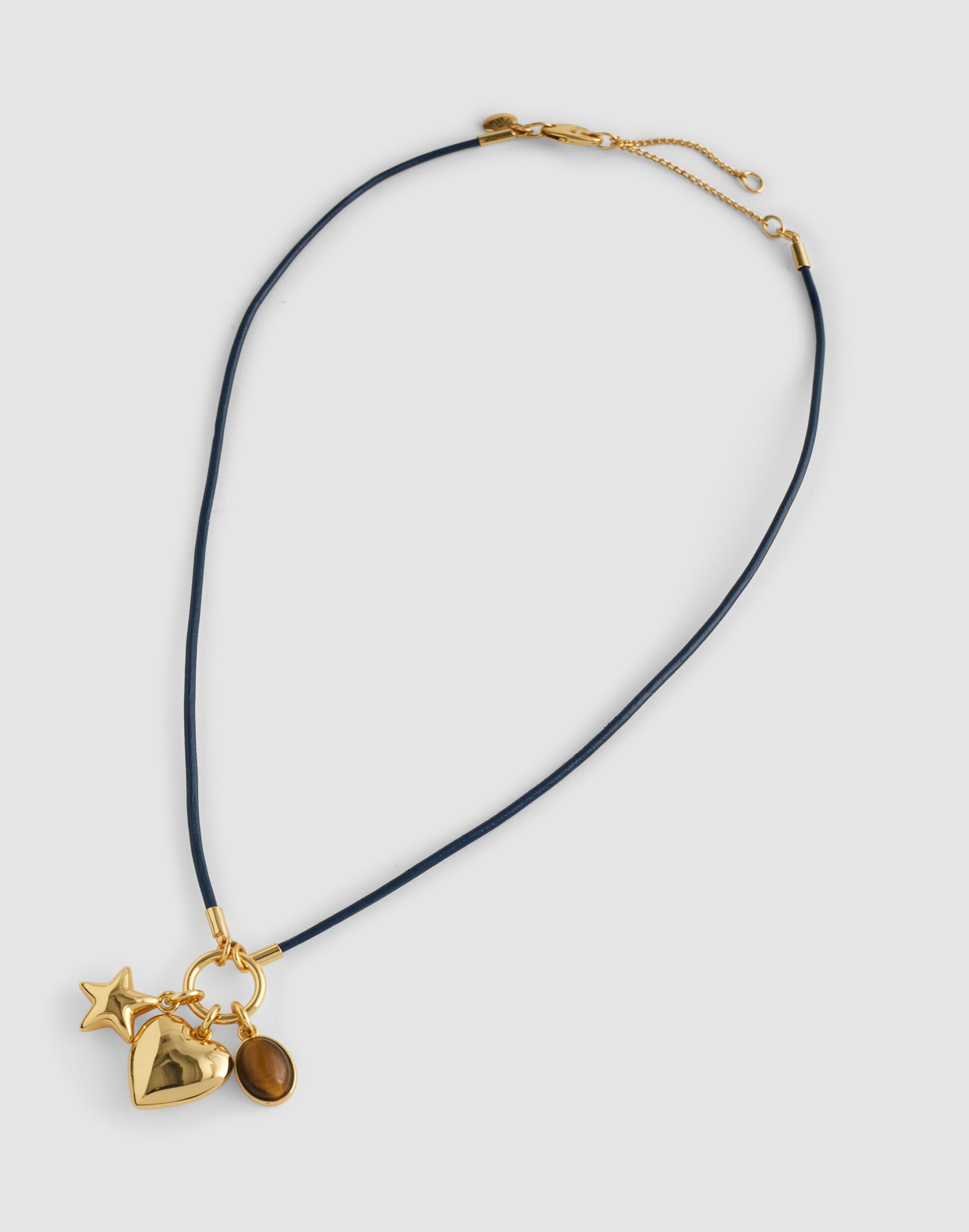 Heart Charm Cord Necklace