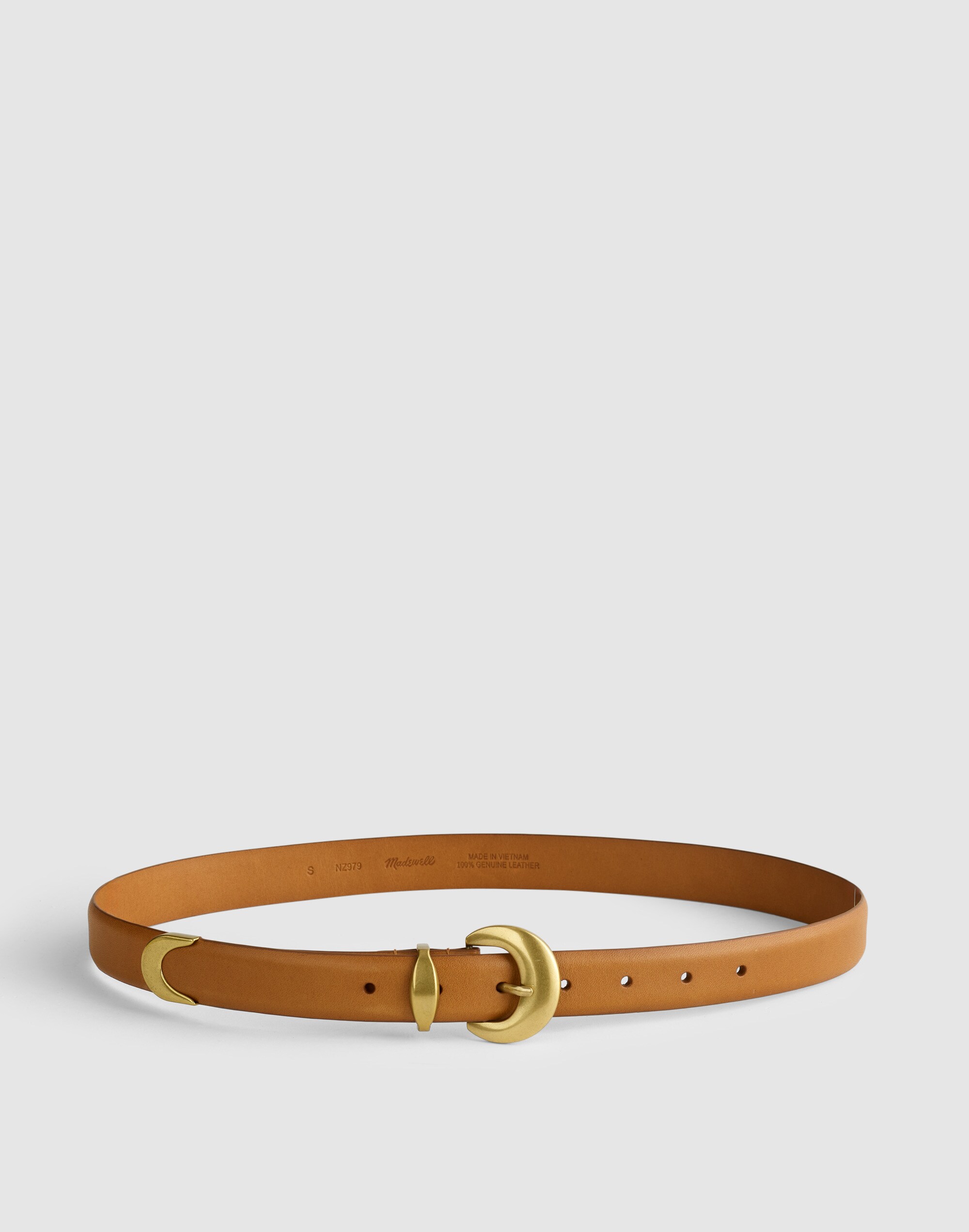 Domed-Buckle Wide Belt