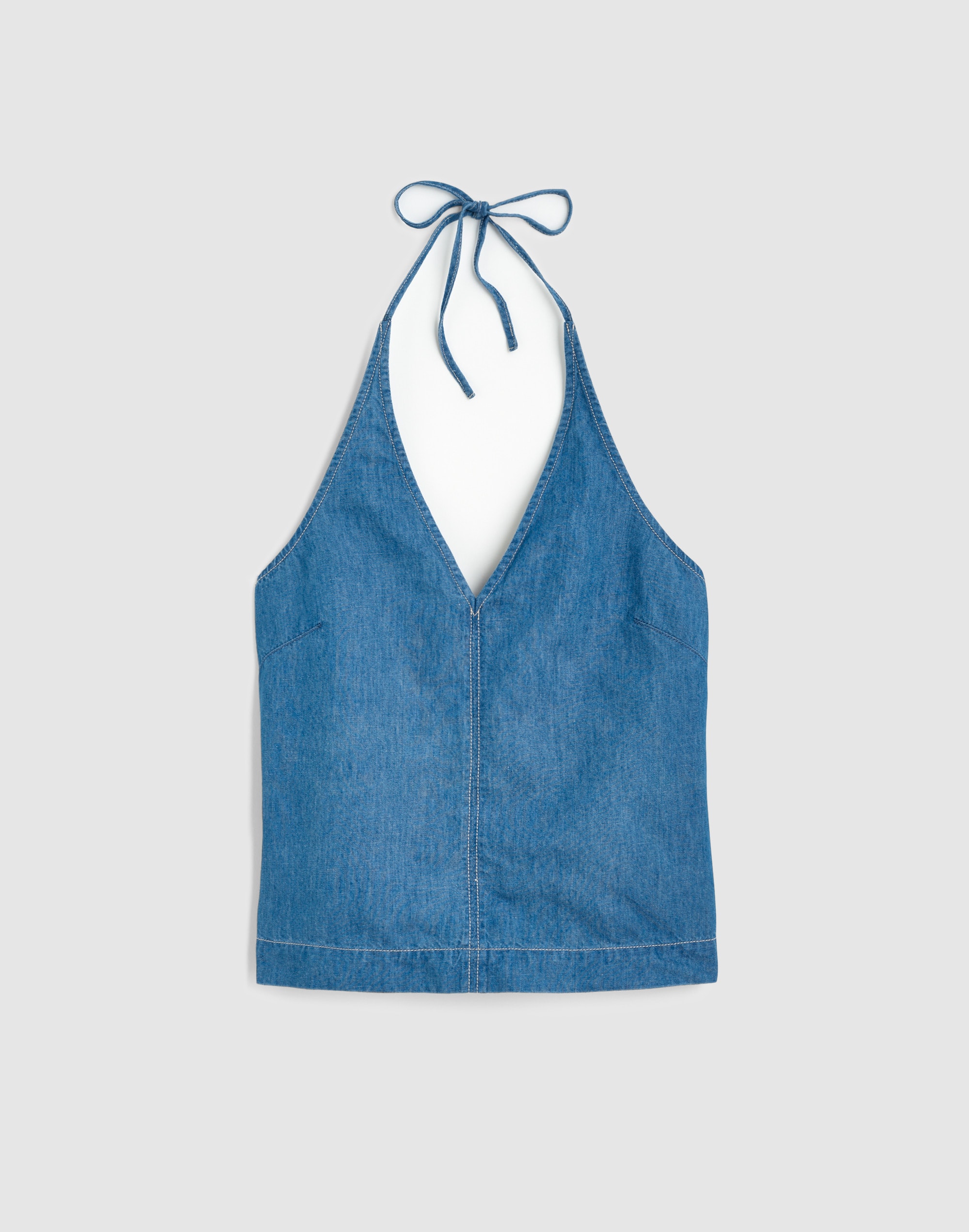 Denim Halter Shell Top