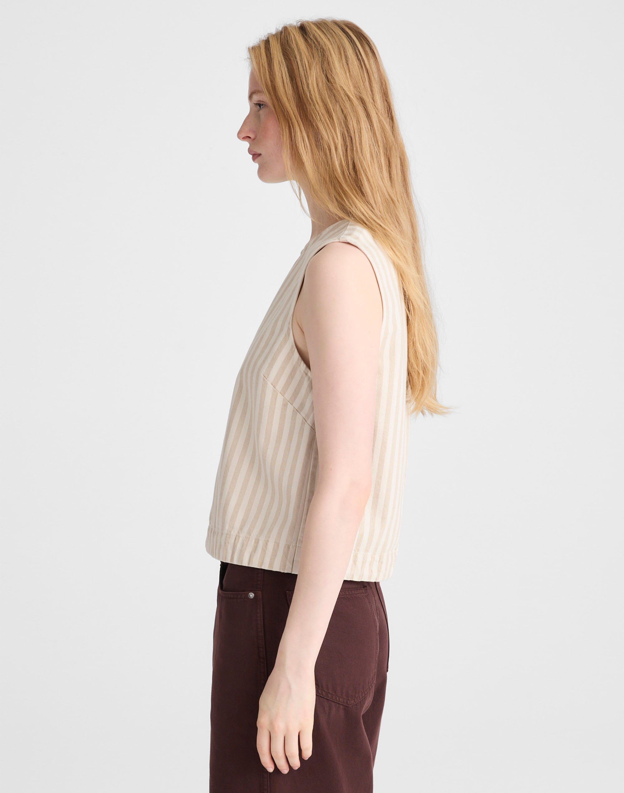Denim Boxy Shell Top