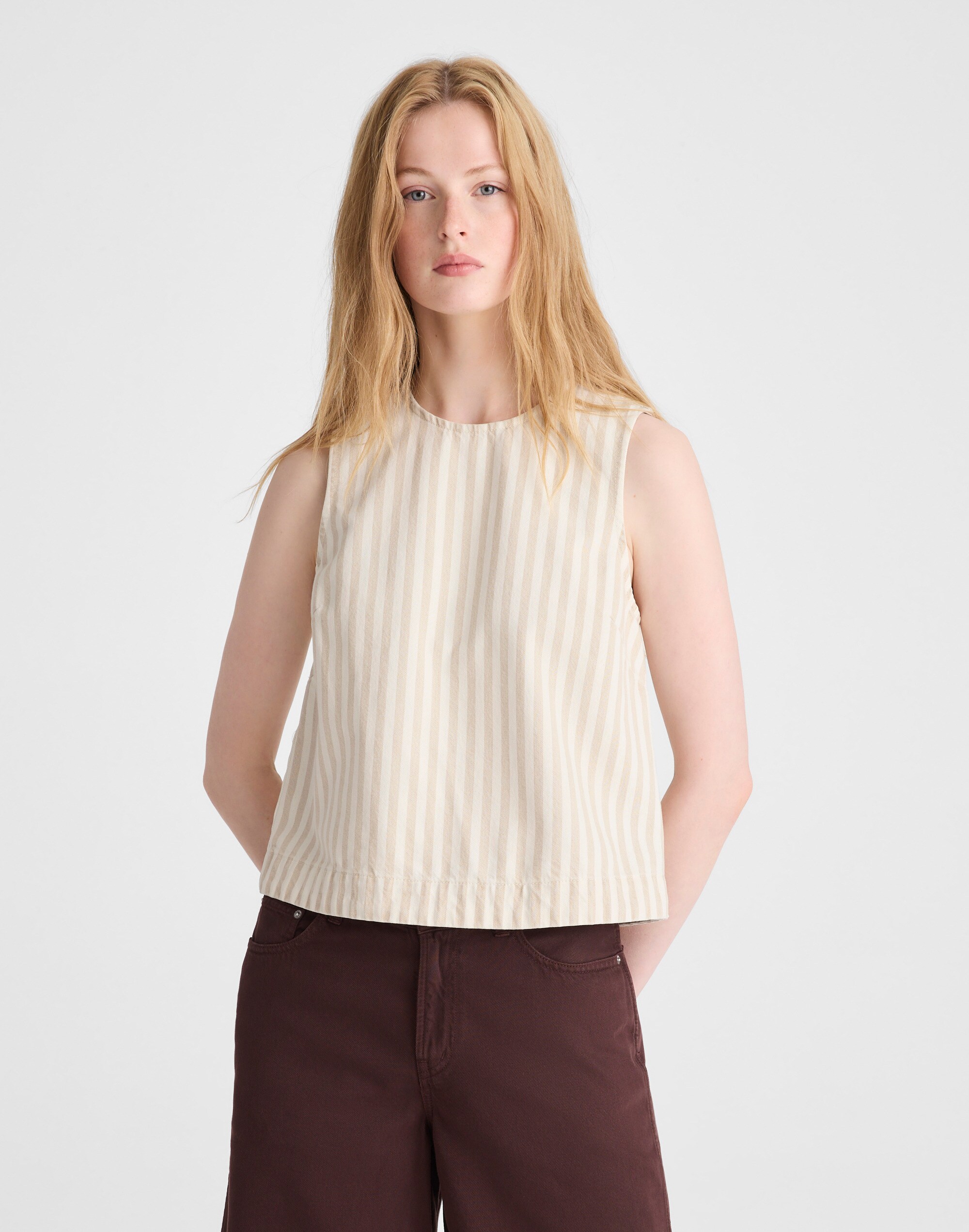 Denim Boxy Shell Top