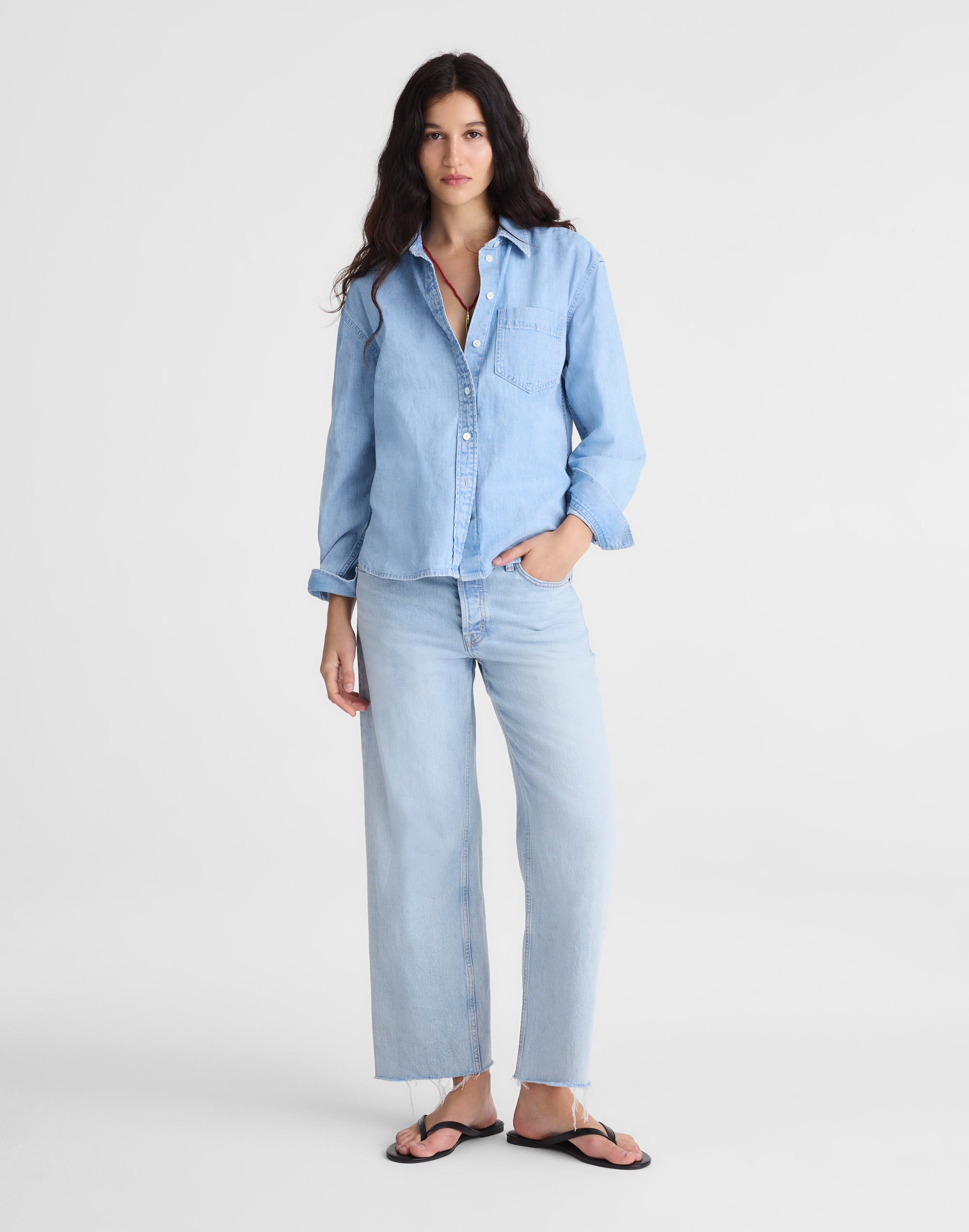 The Denim Easy Shirt in Laguna Wash