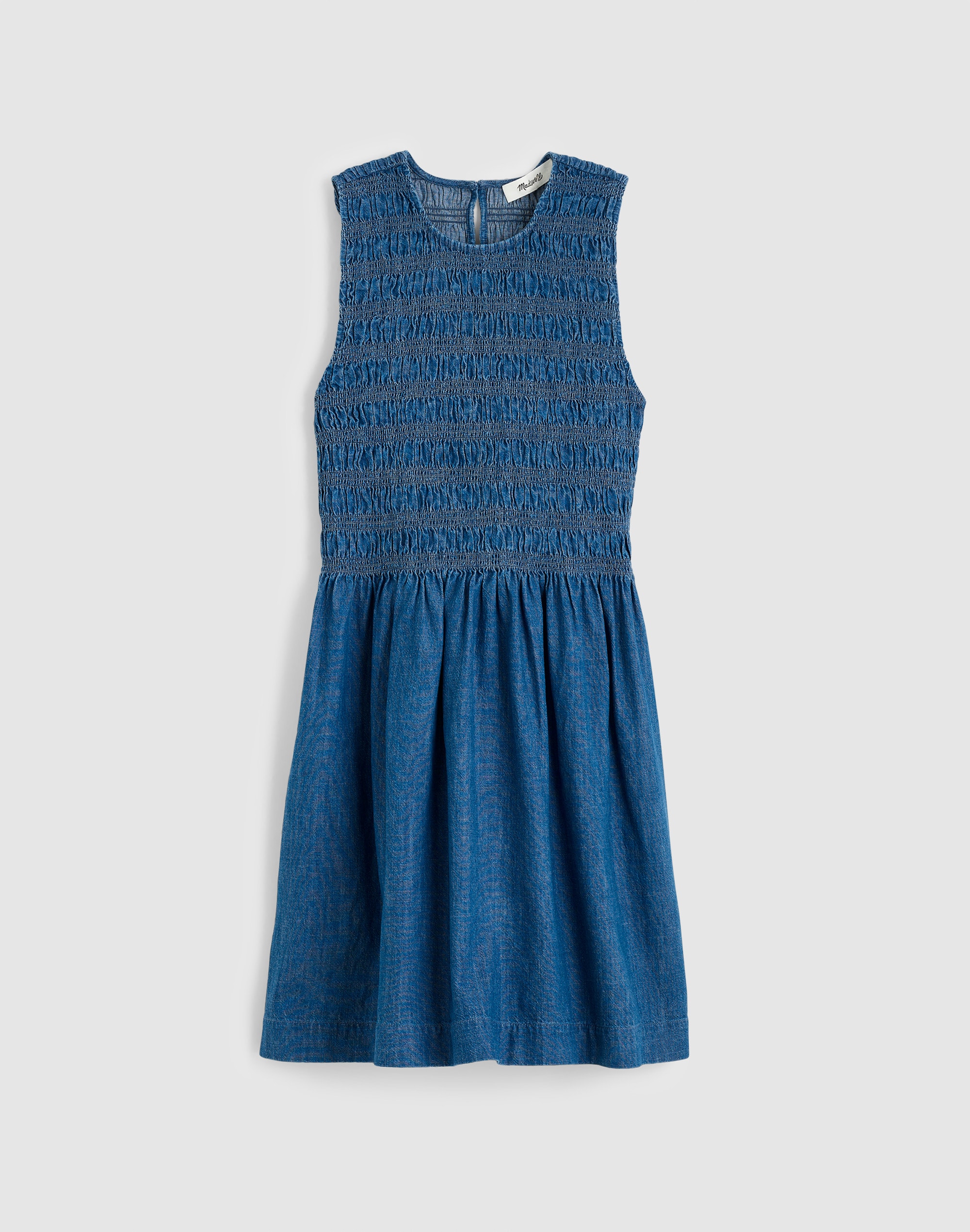The Denim Melody Smocked Mini Dress