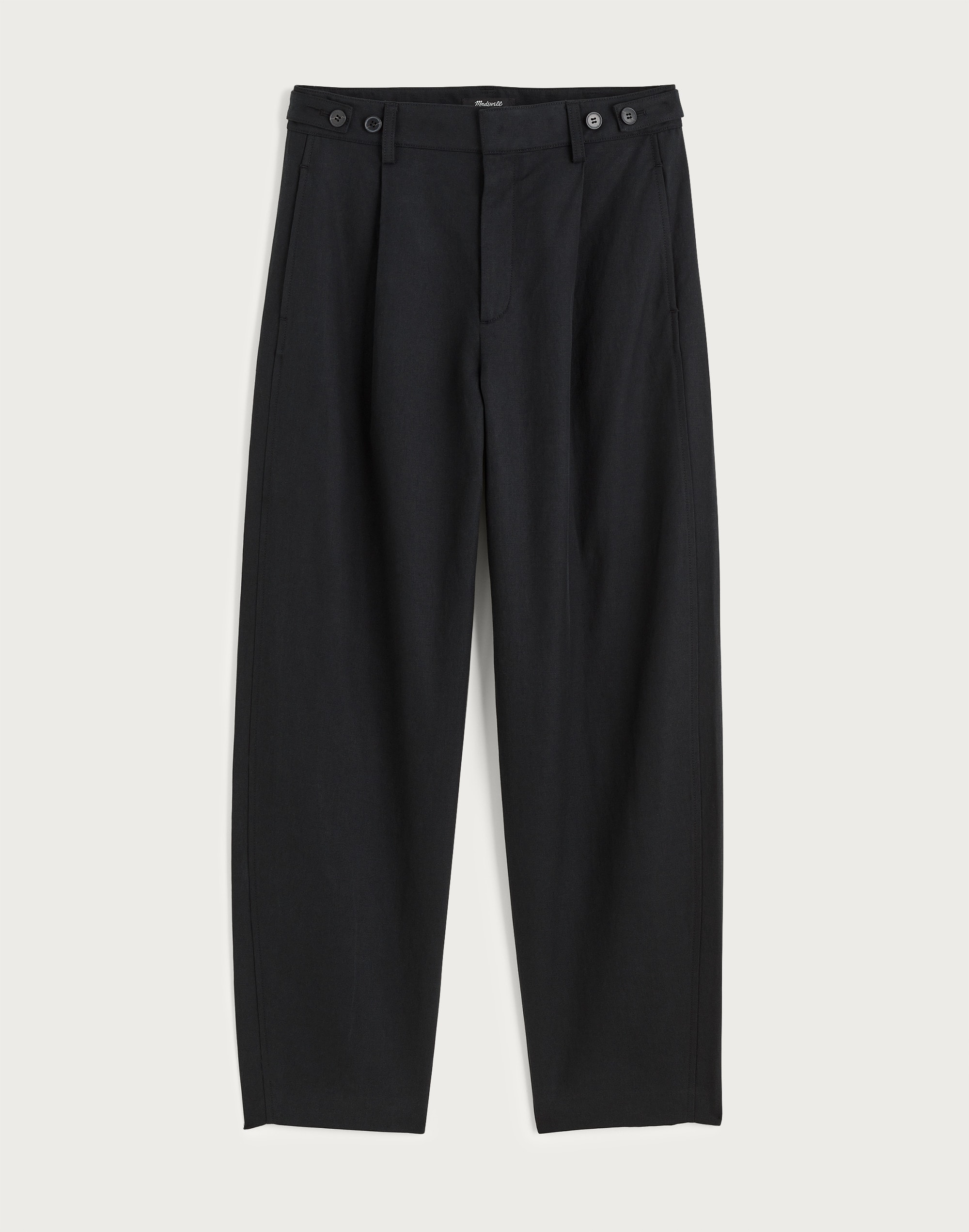 Madewell The Barrel-leg Trouser In Black