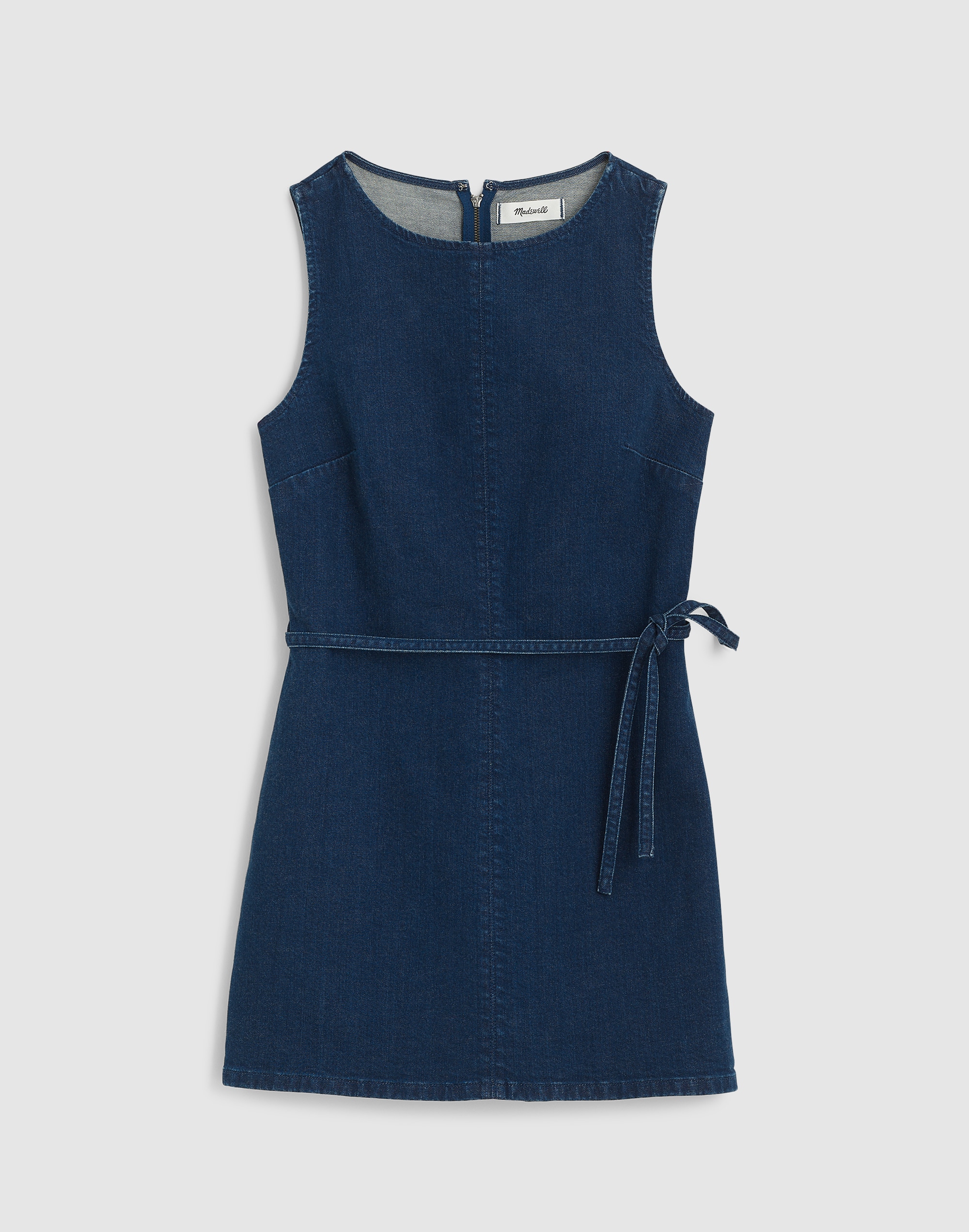 Denim Boatneck Skort Romper