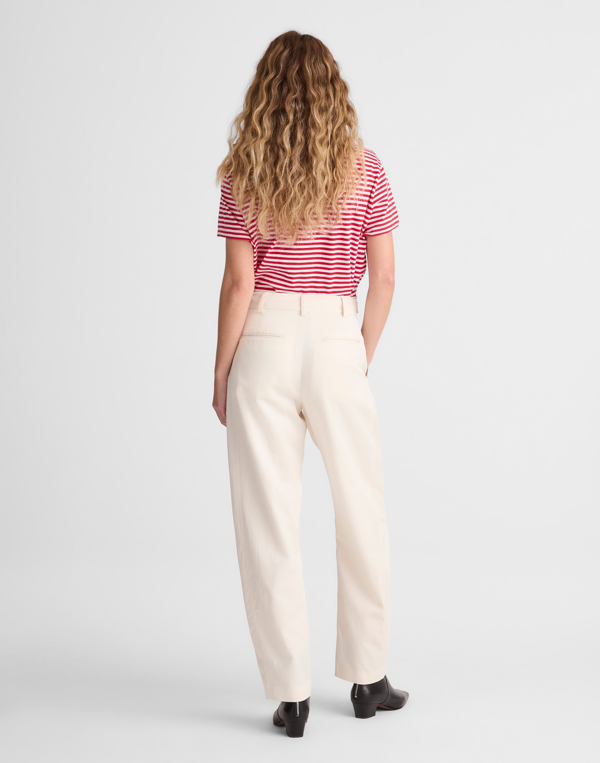 The Barrel-Leg Trouser in Drapey Twill