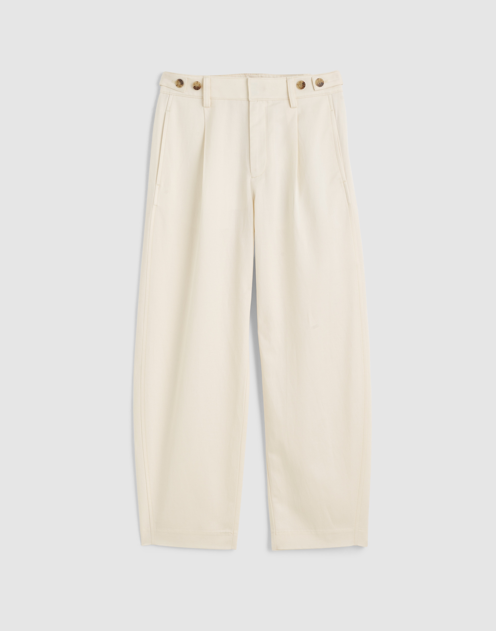 The Barrel-Leg Trouser in Drapey Twill