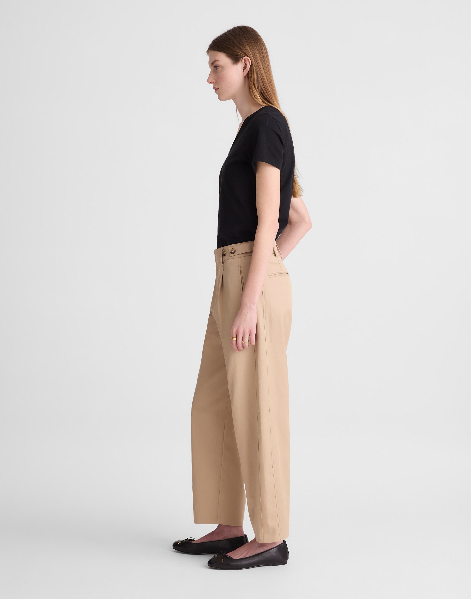The Tapered-Leg Pant in Drapey Twill
