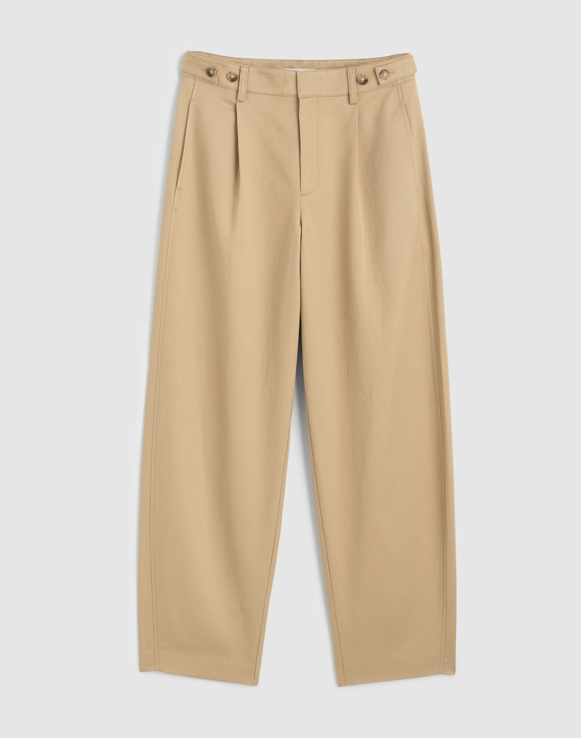 The Barrel-Leg Pant in Drapey Twill