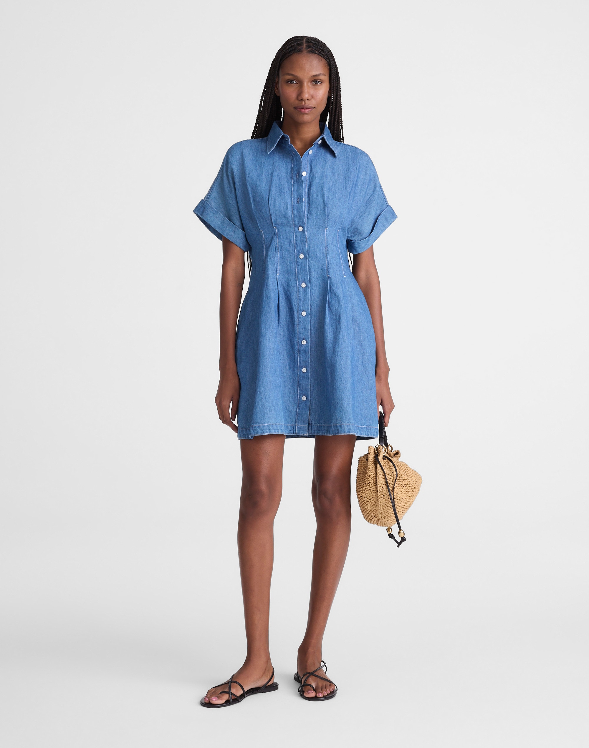the denim perry shirtdress