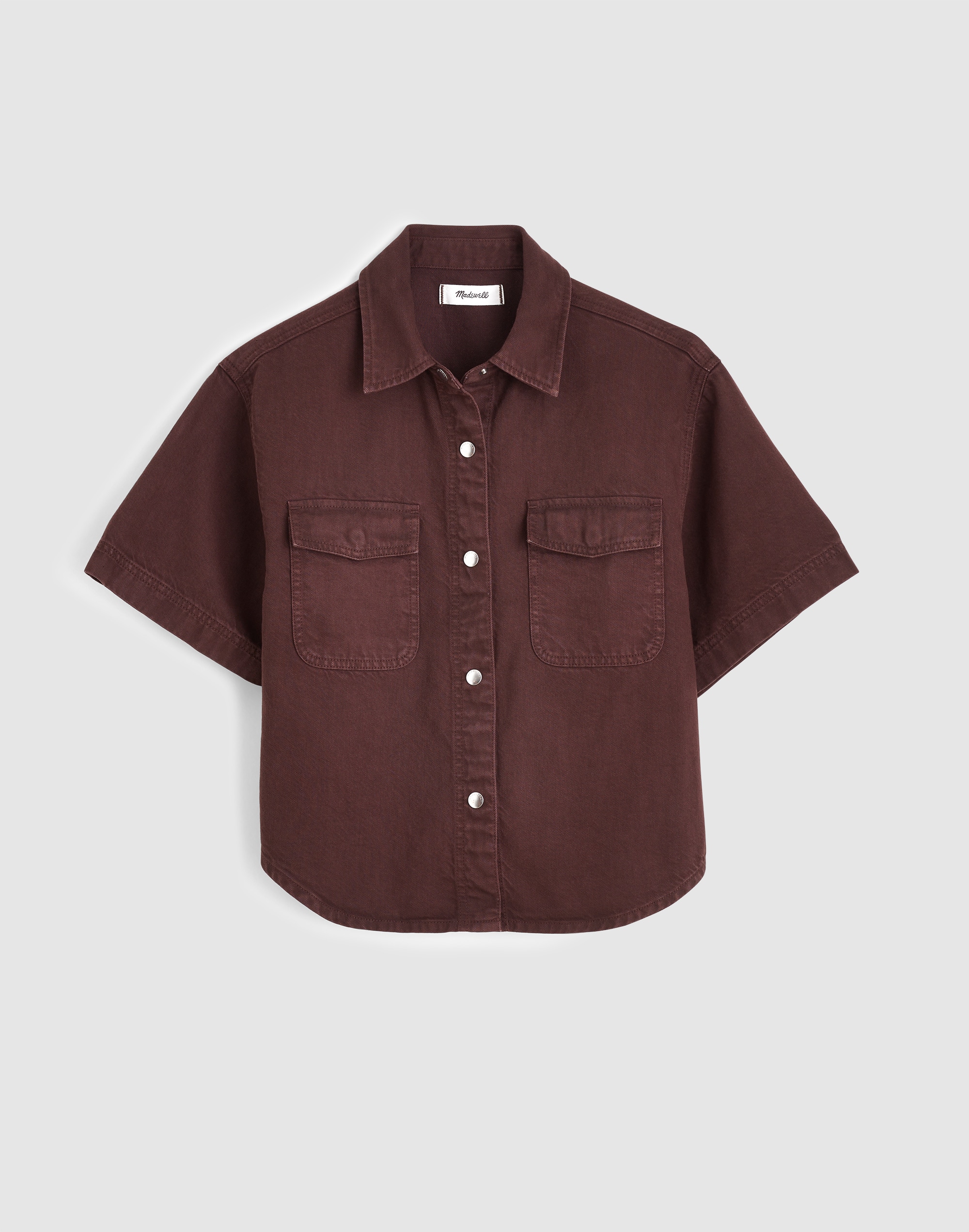 Airy Denim Utility-Pocket Shirt