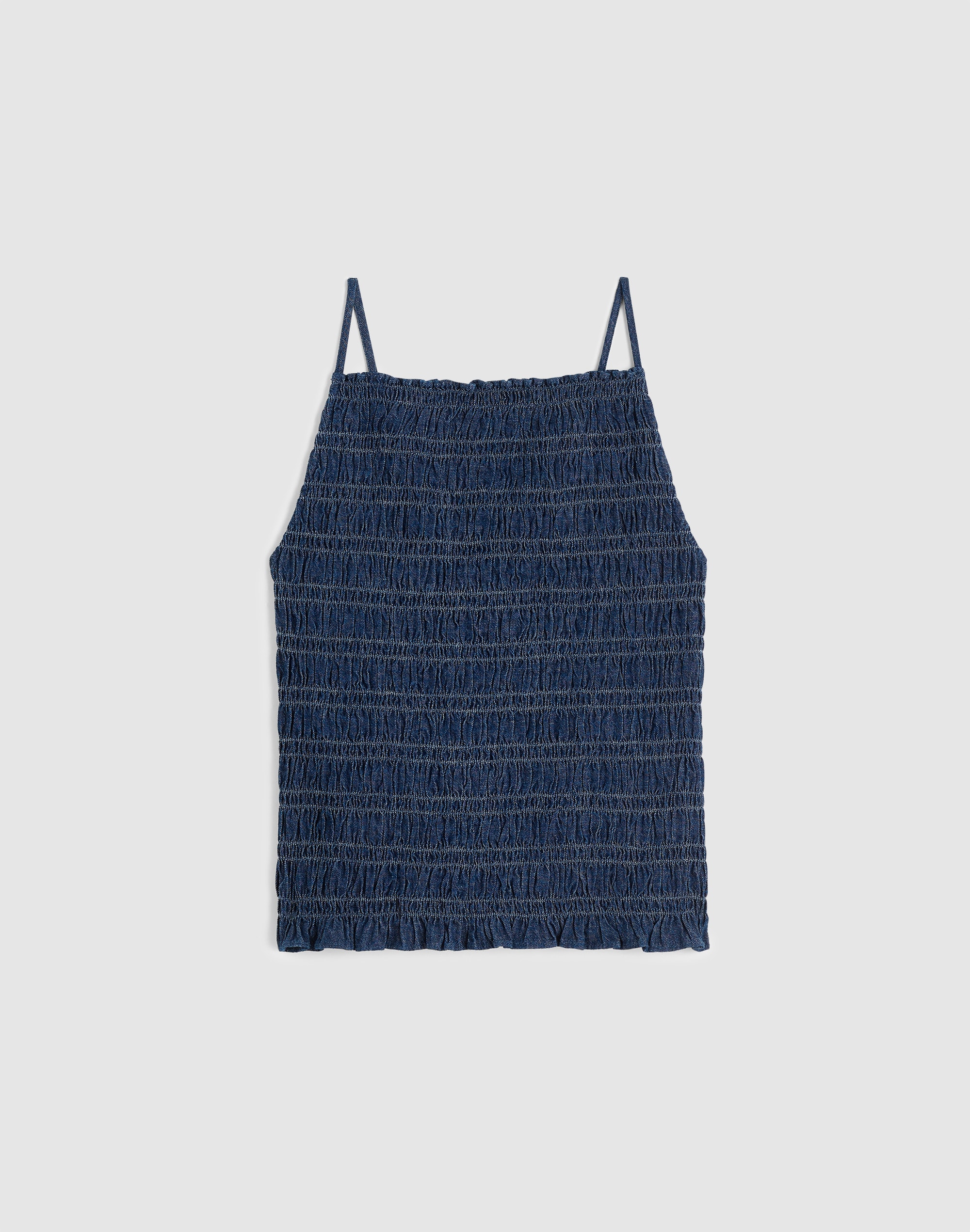 Denim Smocked Tank
