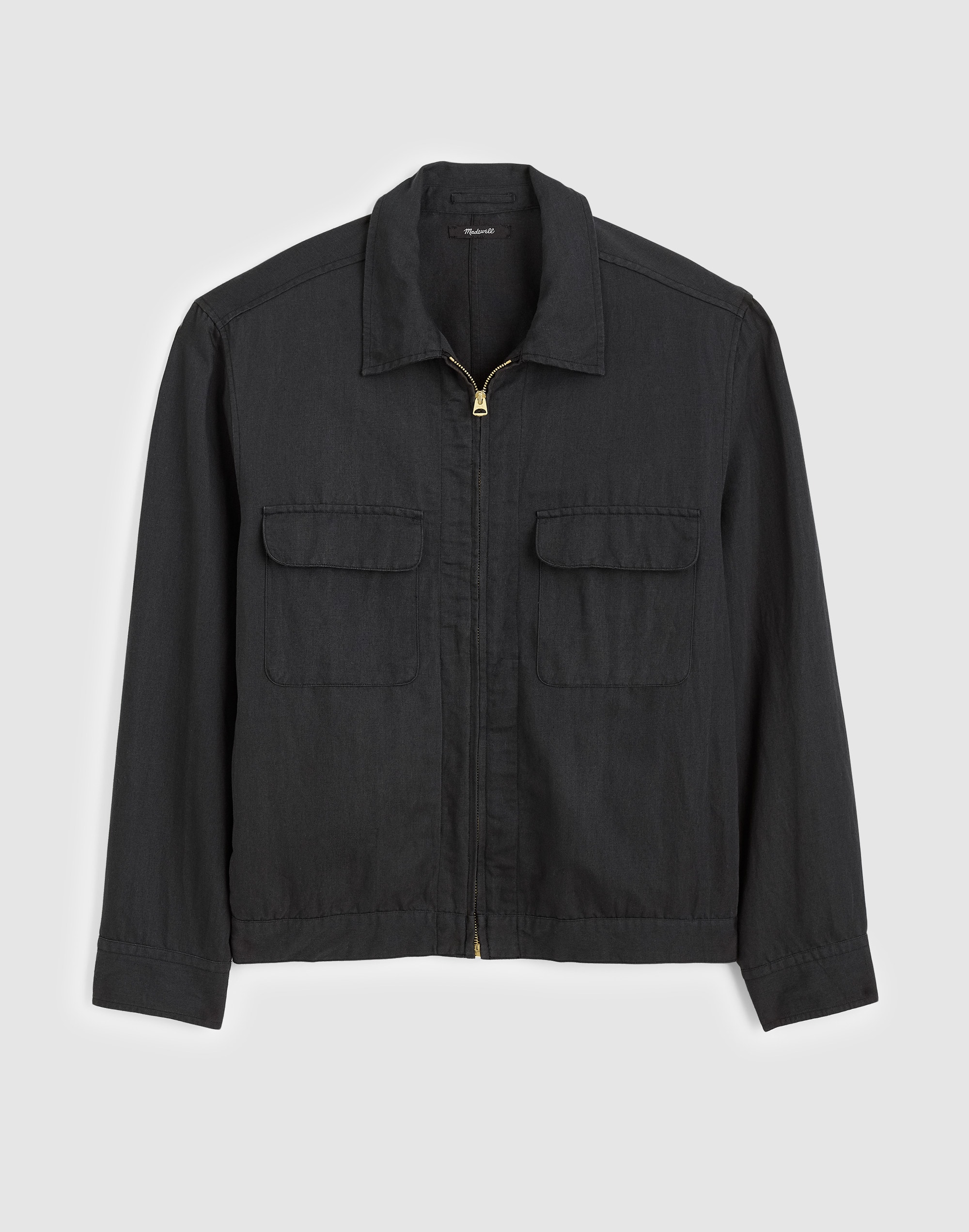 Zip-Front Jacket in Meridian Linen Blend