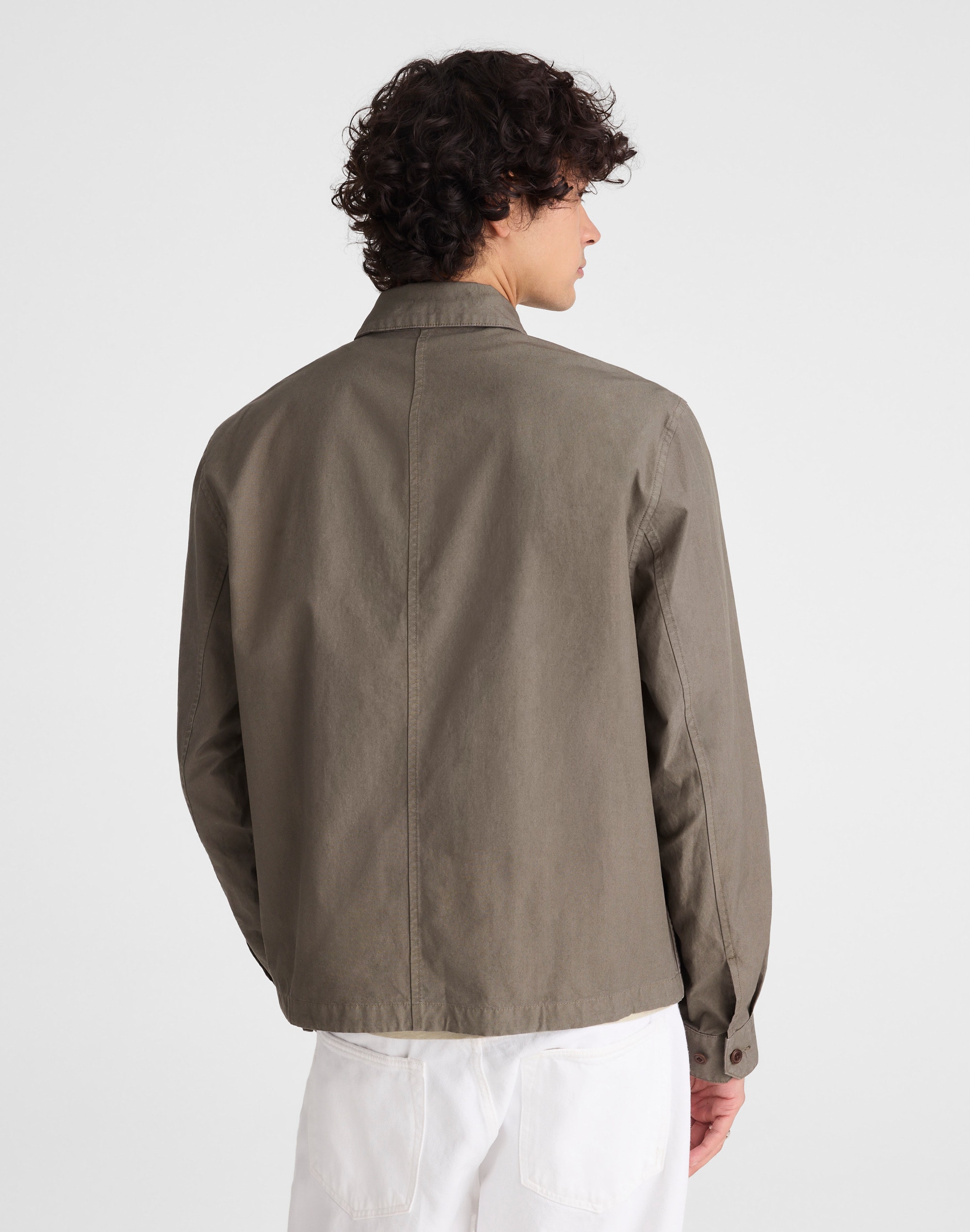 Zip Jacket in Cotton Twill