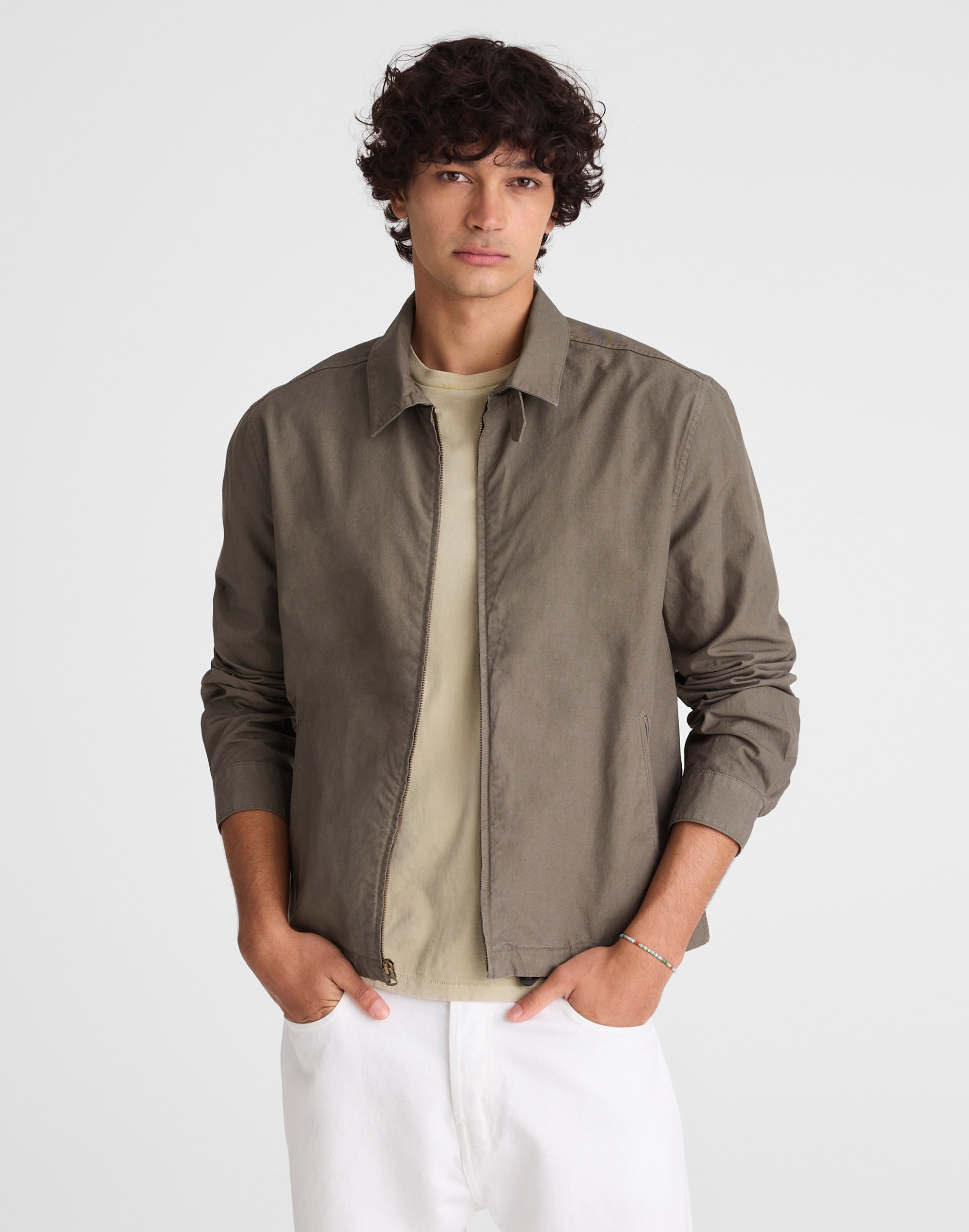 Zip Jacket in Cotton Twill
