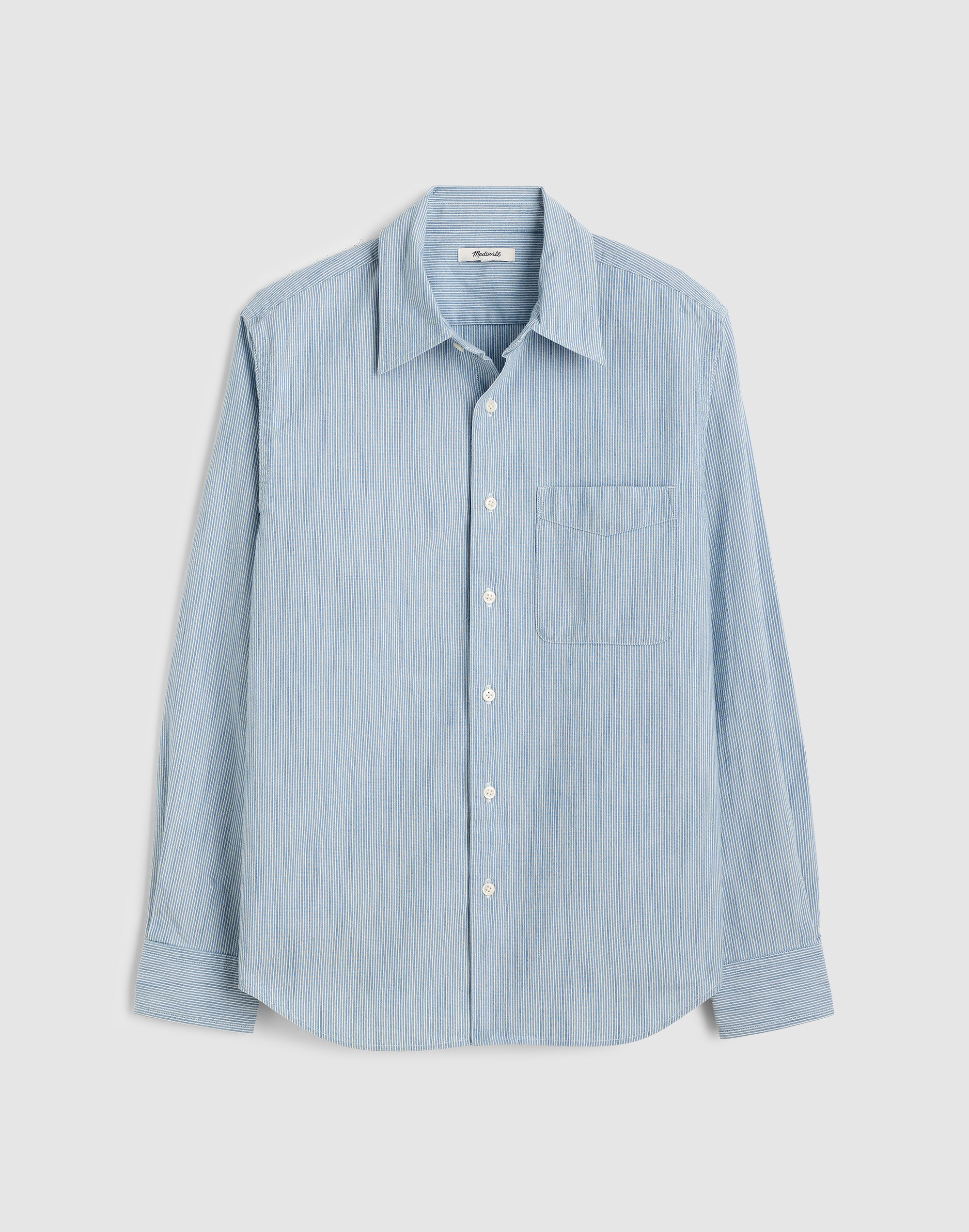 The Allday Shirt in Indigo Stripe