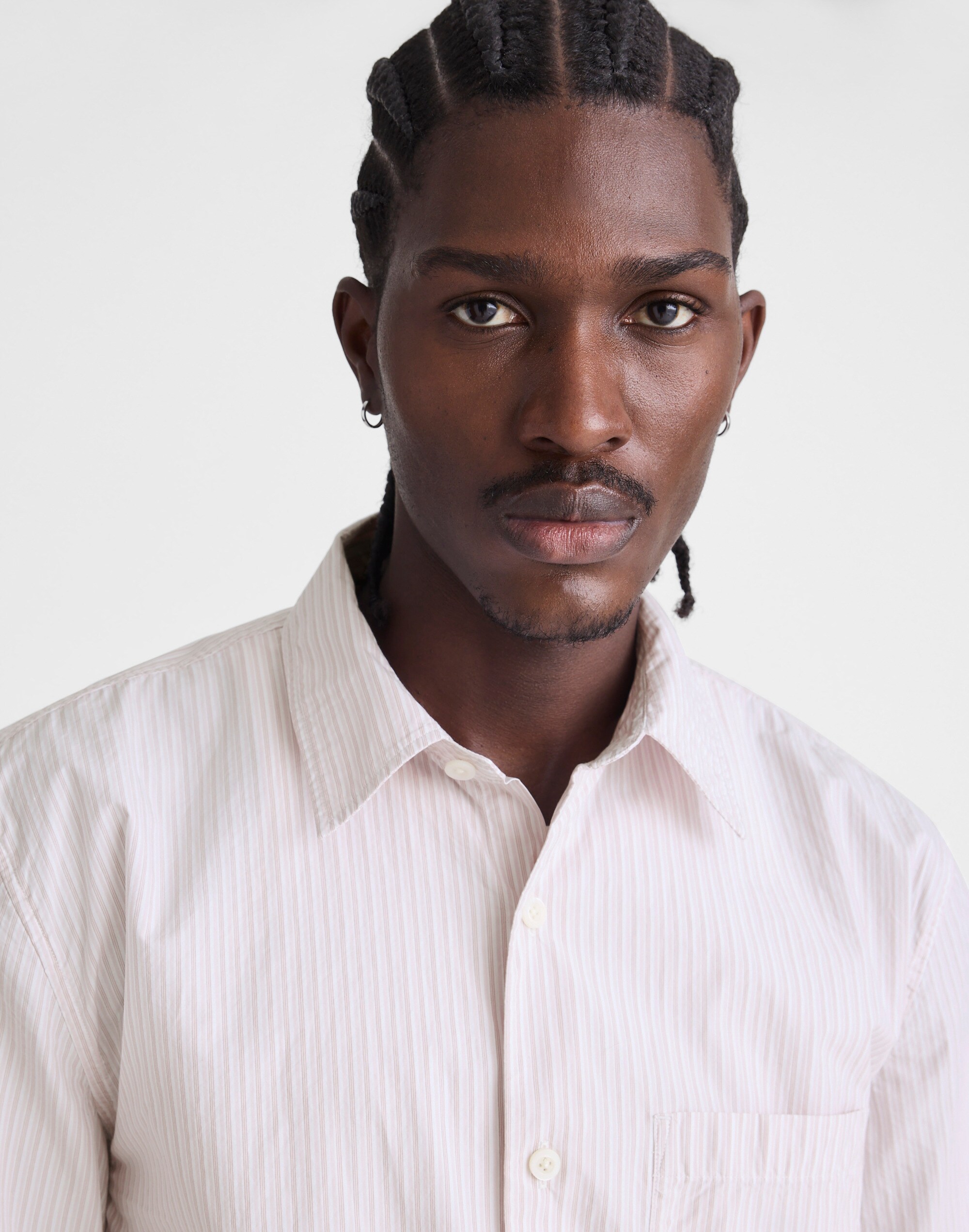 Boxy Cropped Shirt in Crisp Poplin