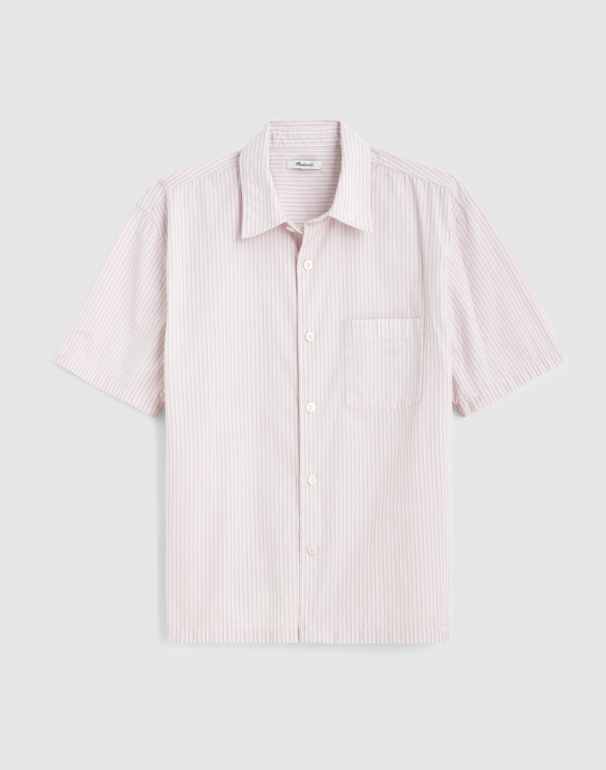 Boxy Cropped Shirt in Crisp Poplin
