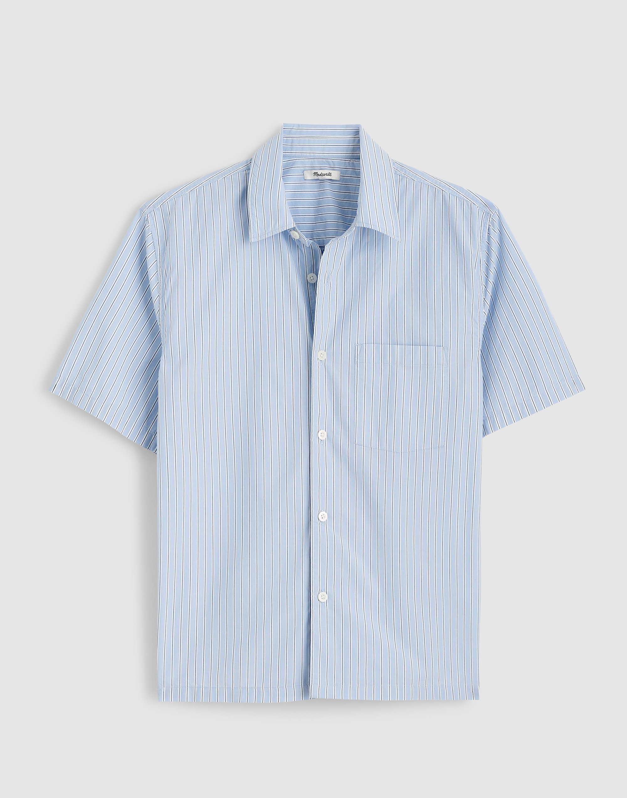 Boxy Cropped Shirt in Crisp Poplin