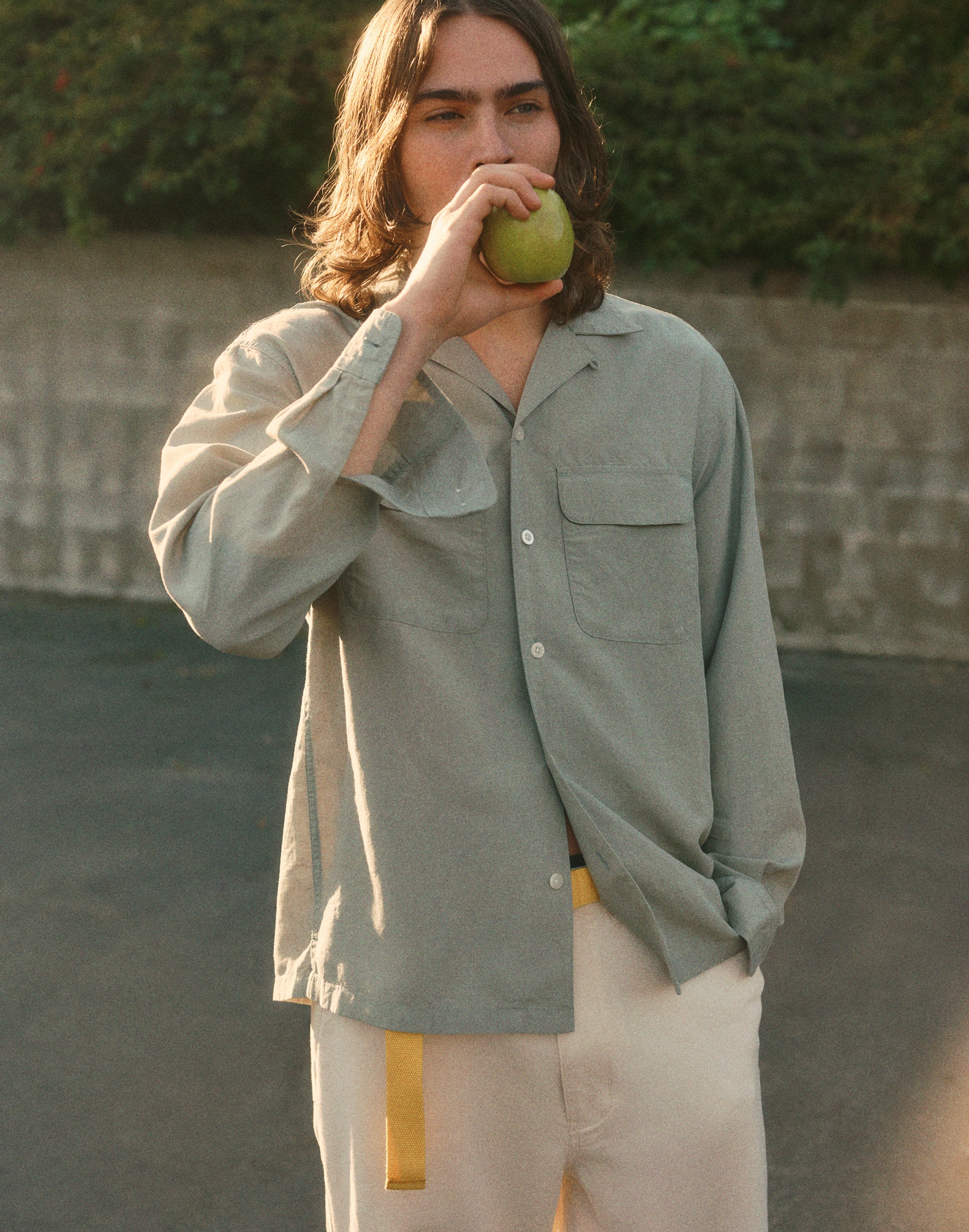 The Long-Sleeve Camp Shirt in Archive Linen Blend