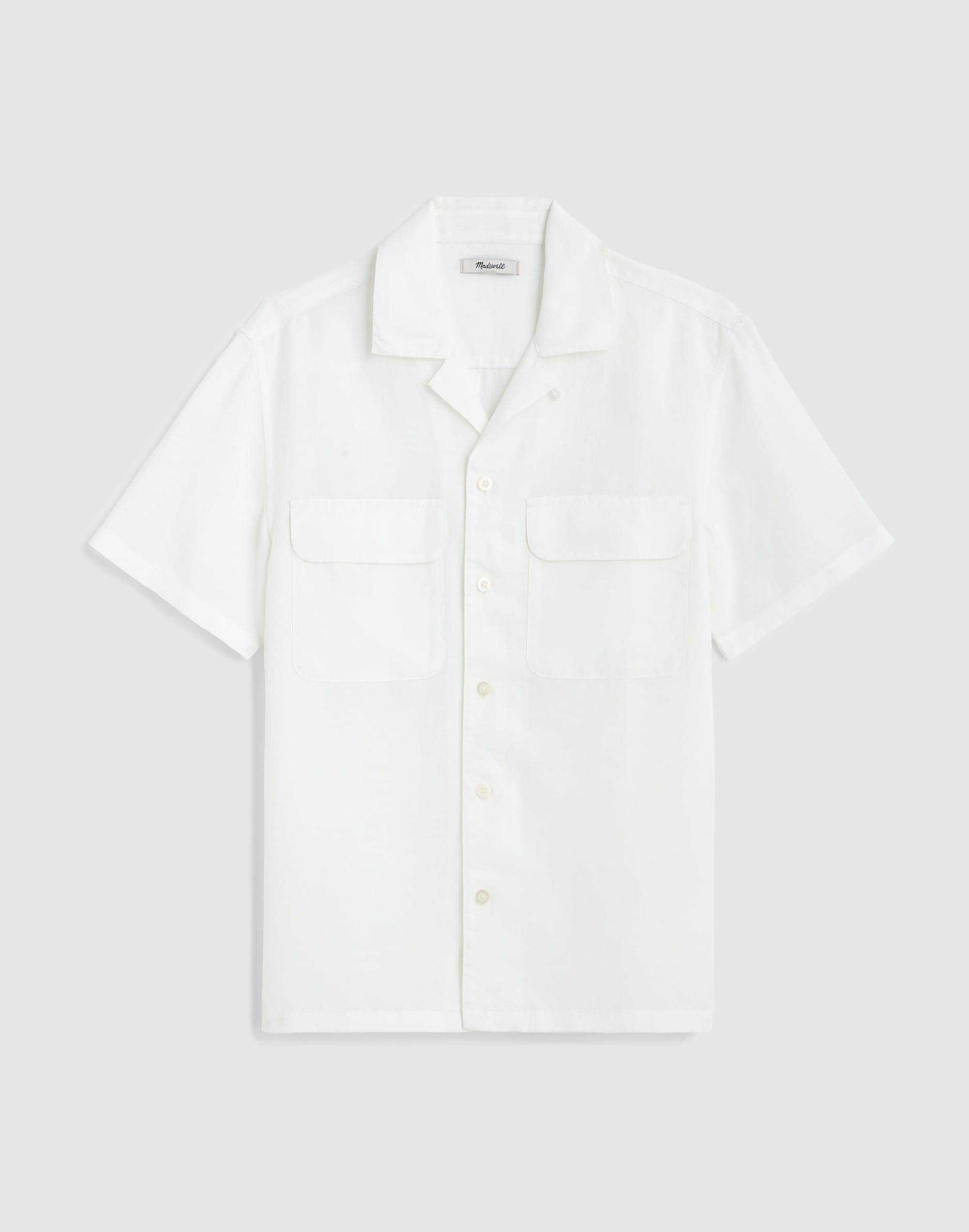 Short-Sleeve Camp Shirt in Archive Linen Blend