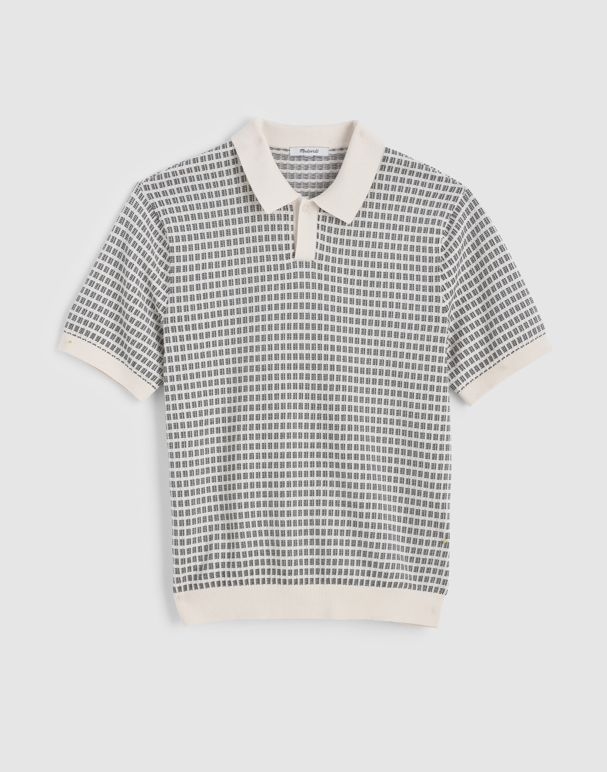 Single-Button Sweater Polo