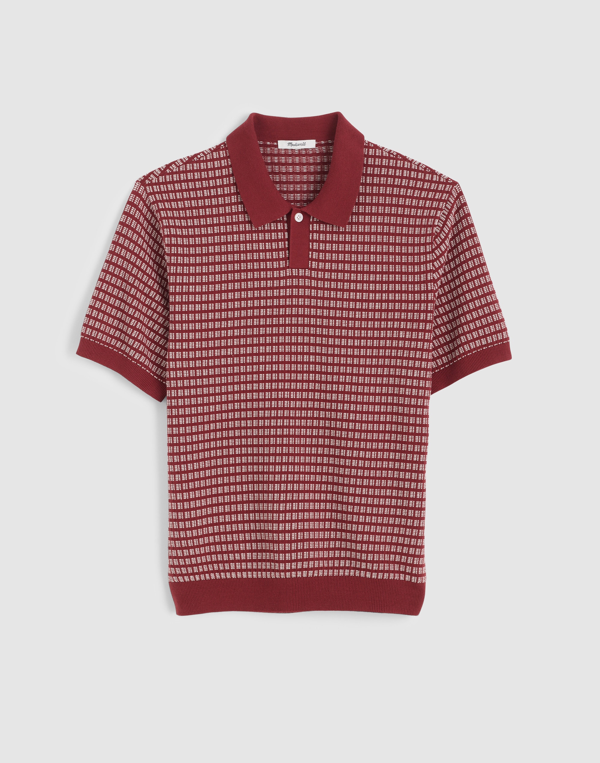 Single-Button Sweater Polo