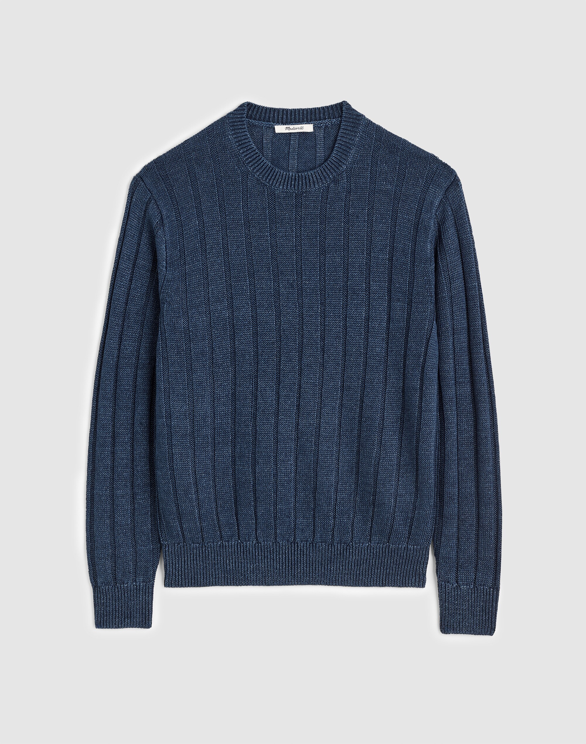 Crewneck Sweater in DuneRib Linen