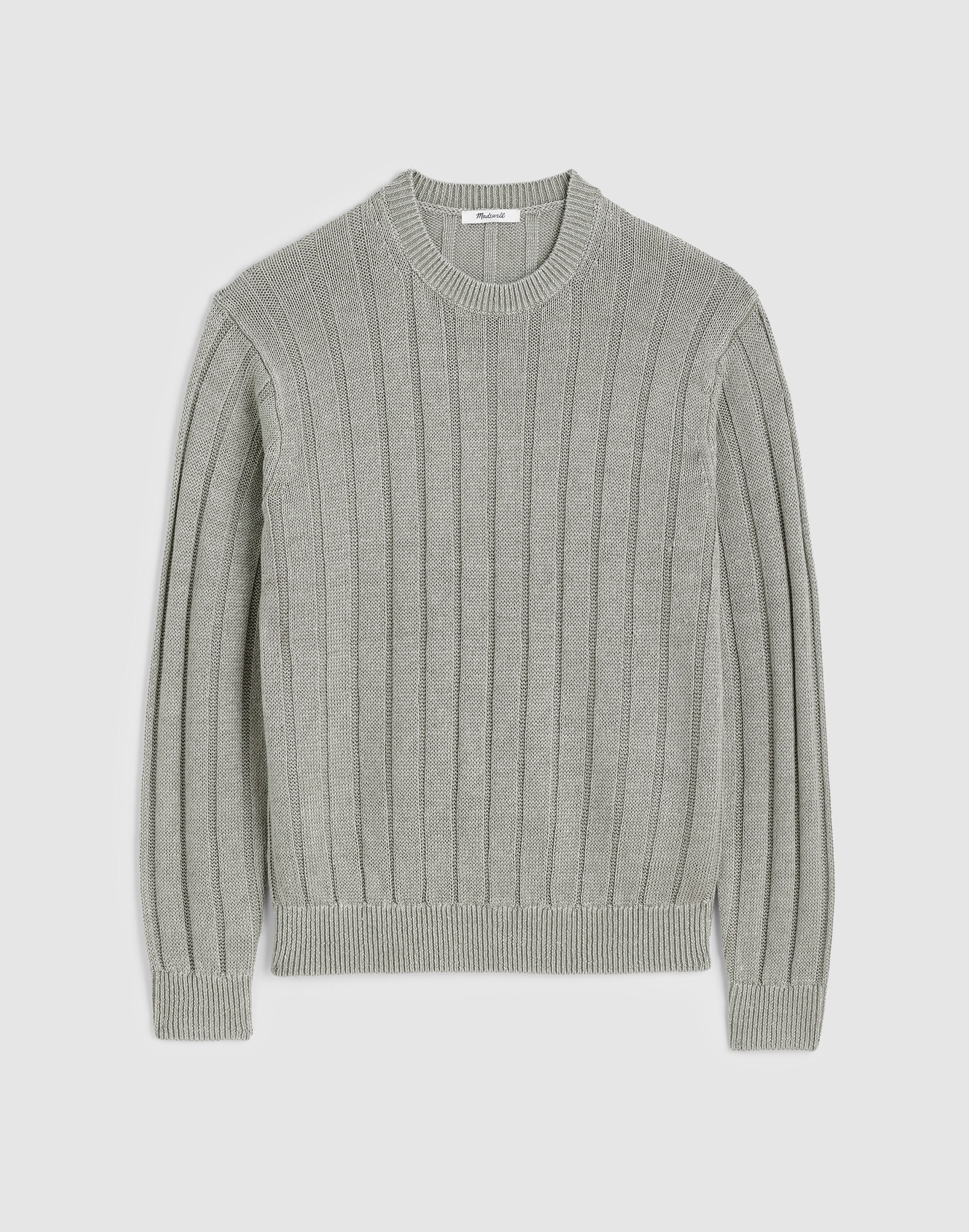 Crewneck Sweater in DuneRib Linen