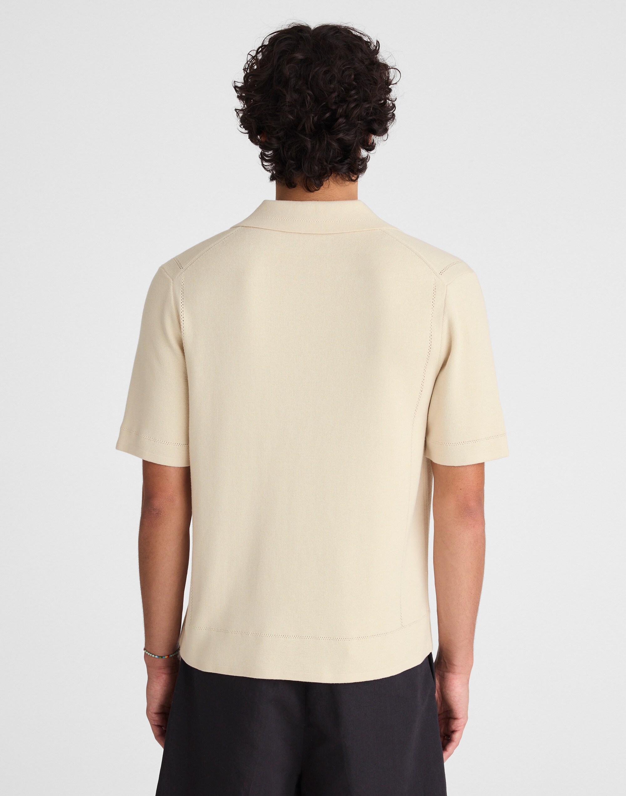 Knit Short-Sleeve Boxy Shirt