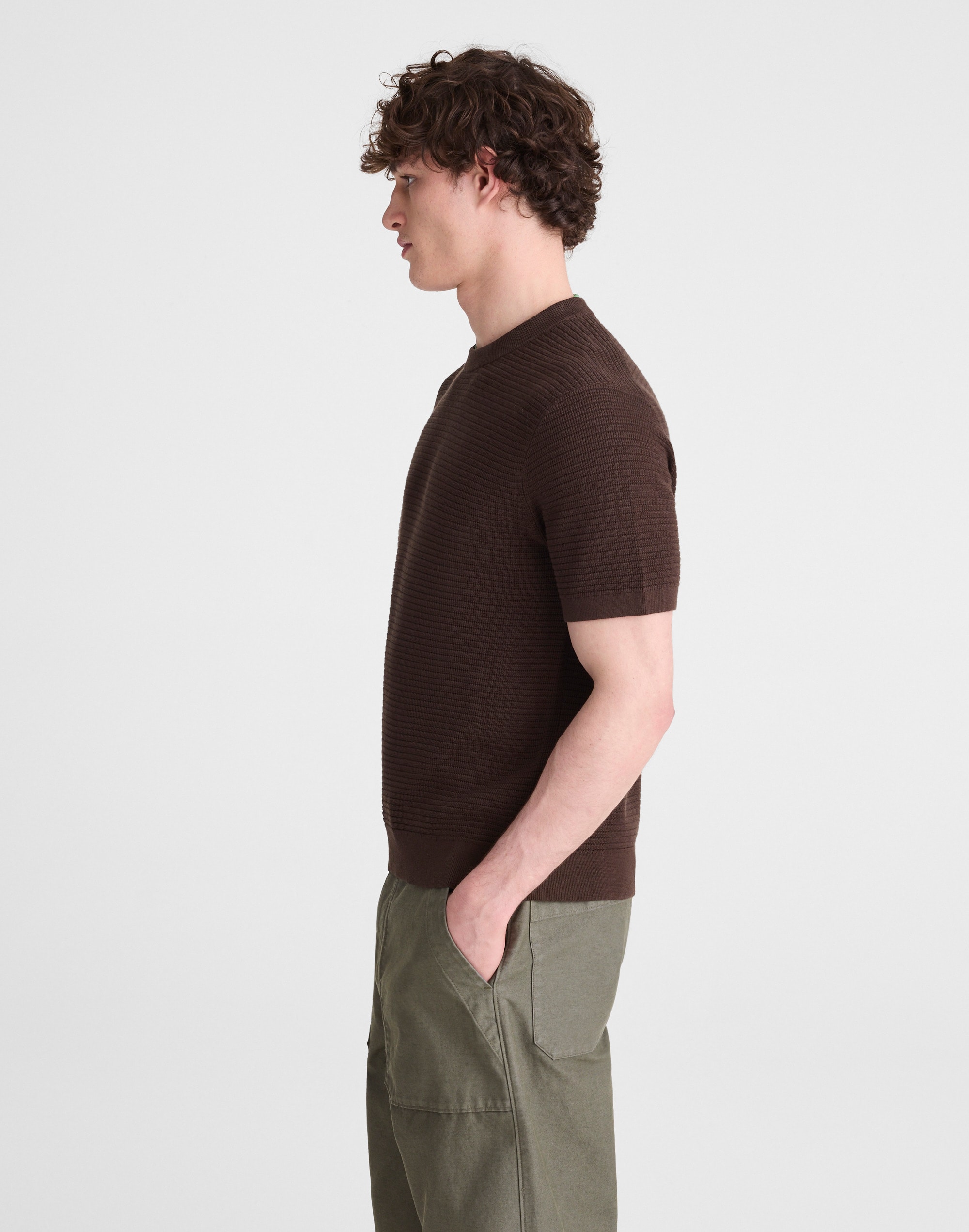 Textured-Stitch Sweater Tee
