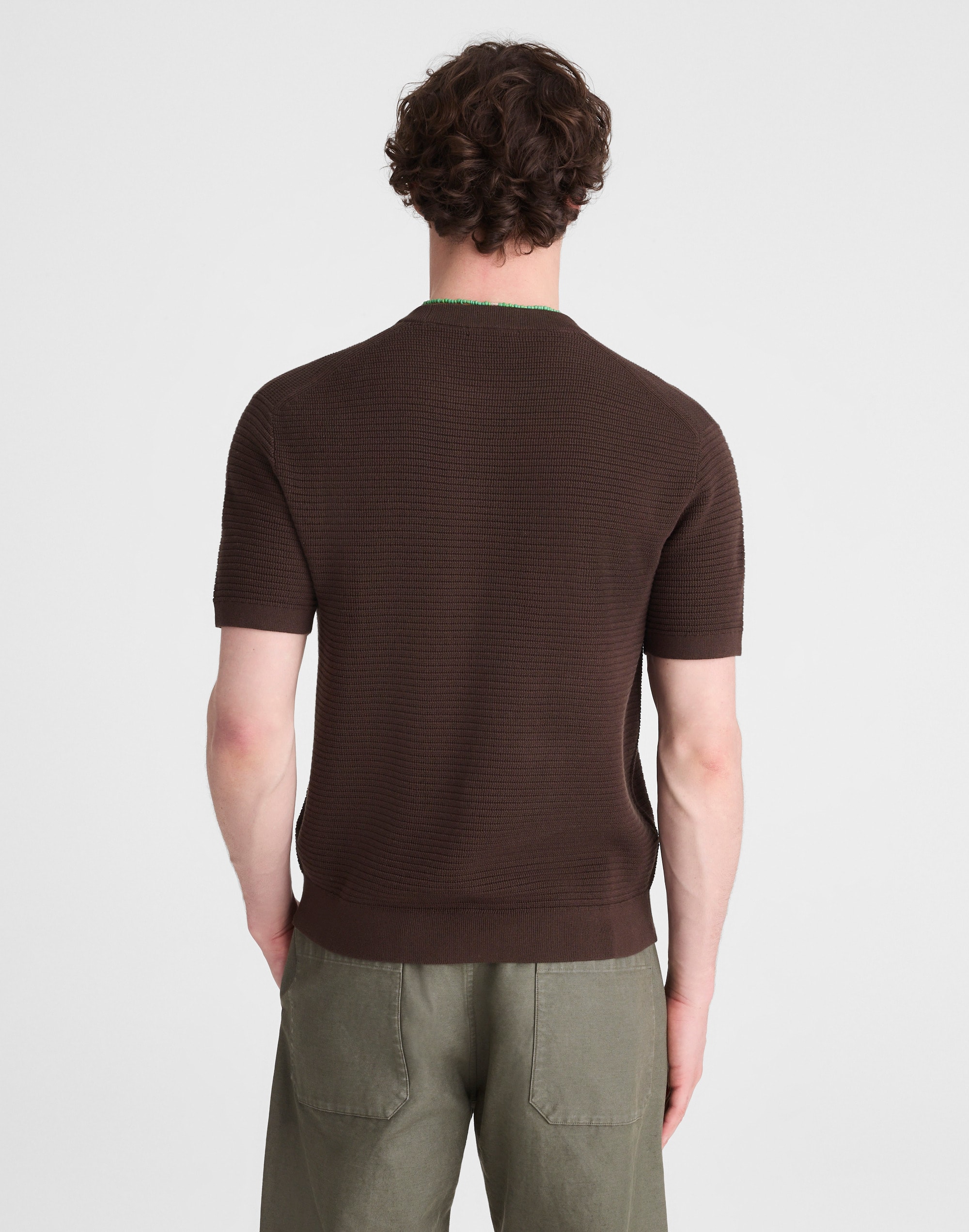 Textured-Stitch Sweater Tee