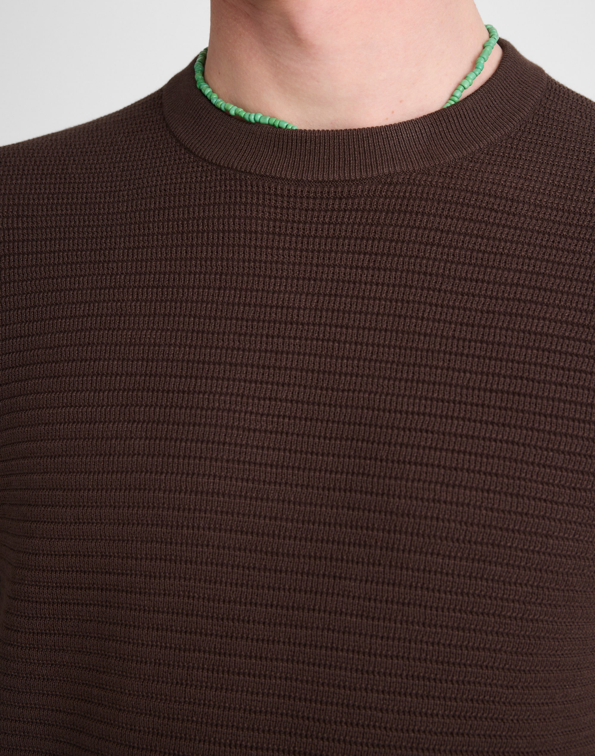 Textured-Stitch Sweater Tee