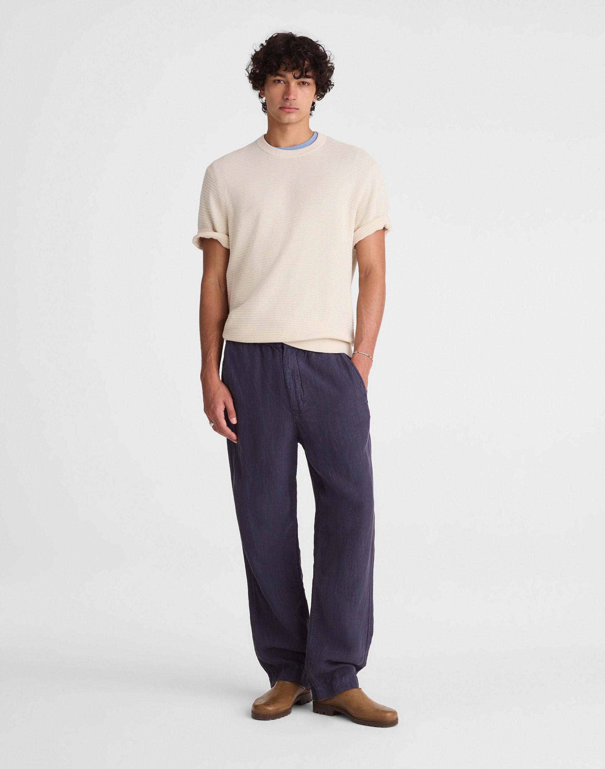 Textured-Stitch Sweater Tee