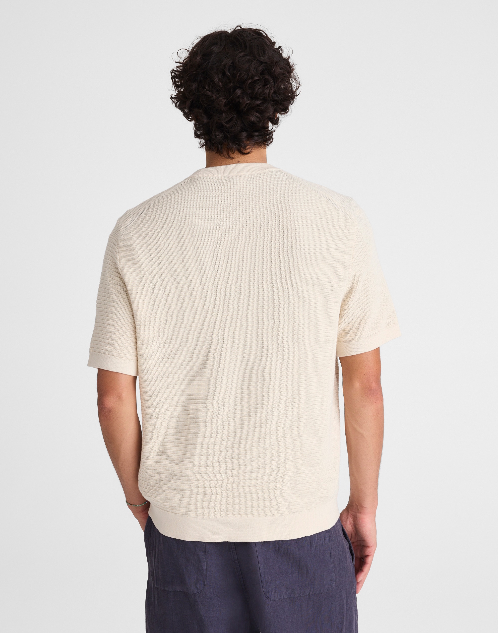 Textured-Stitch Sweater Tee