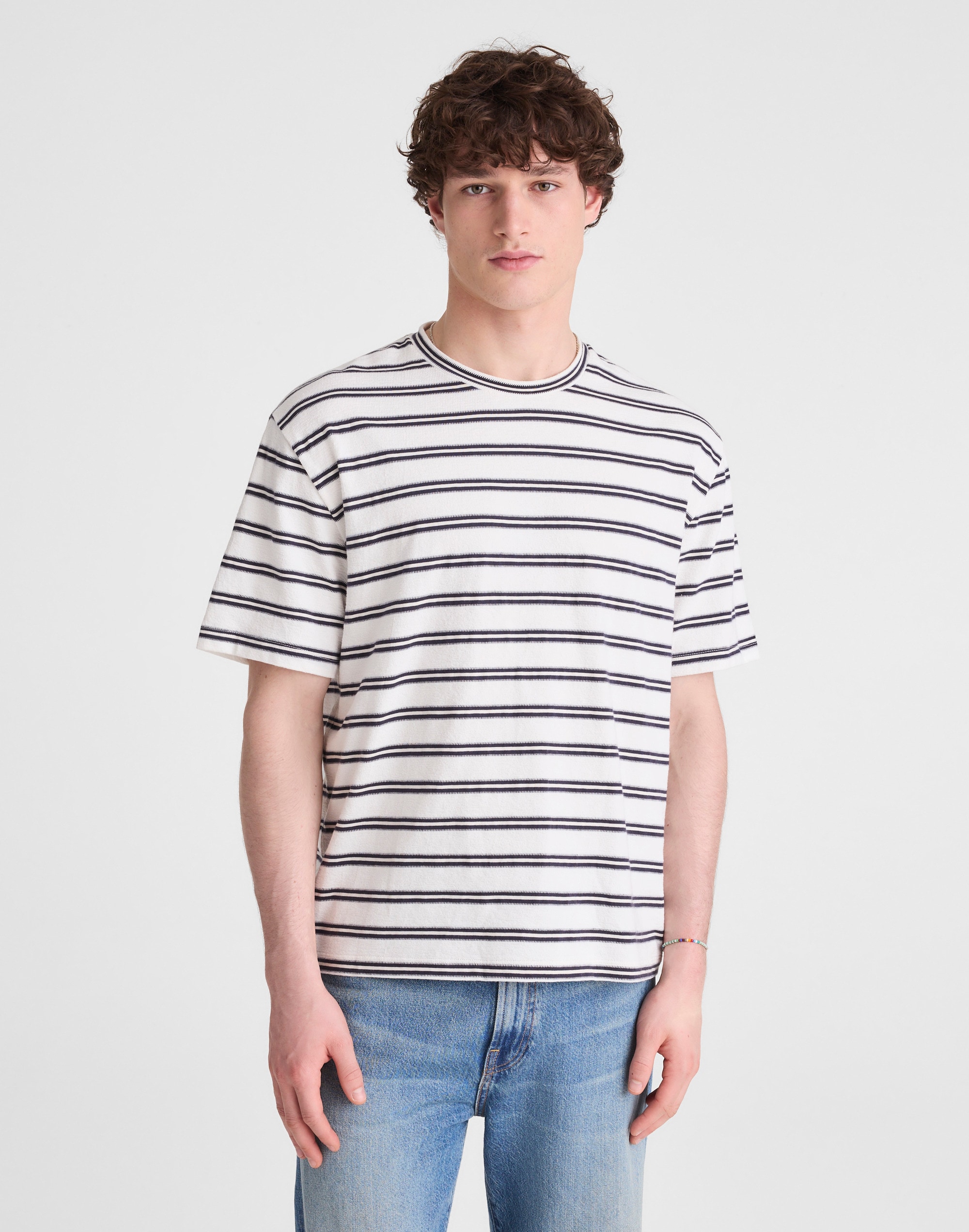 The Vintage Tee in Jacquard - White